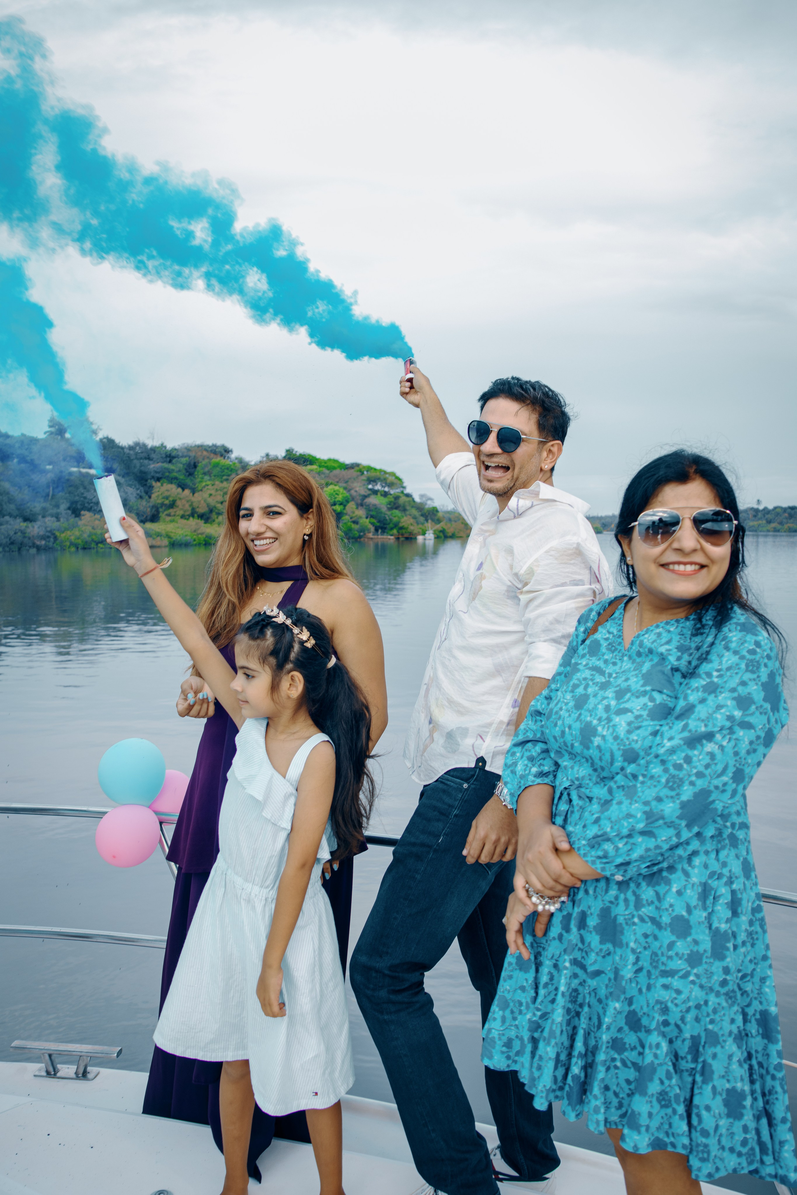 Gender Reveal Yacht Shoot. A creative consultant based in Mombasa, Kenya