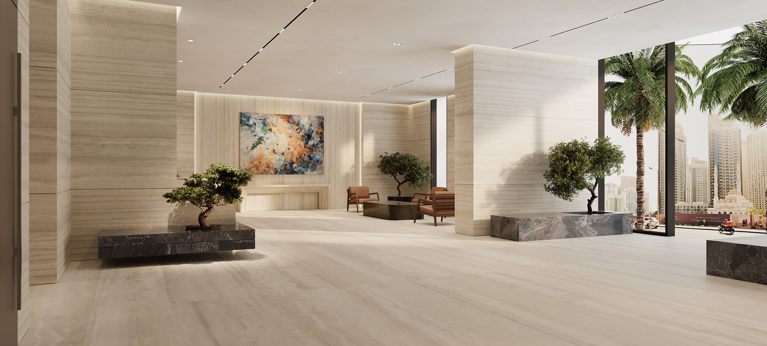 Pelagos. Main Lobby. 3D Visualizer and Ai Creator in Dubai, UAE