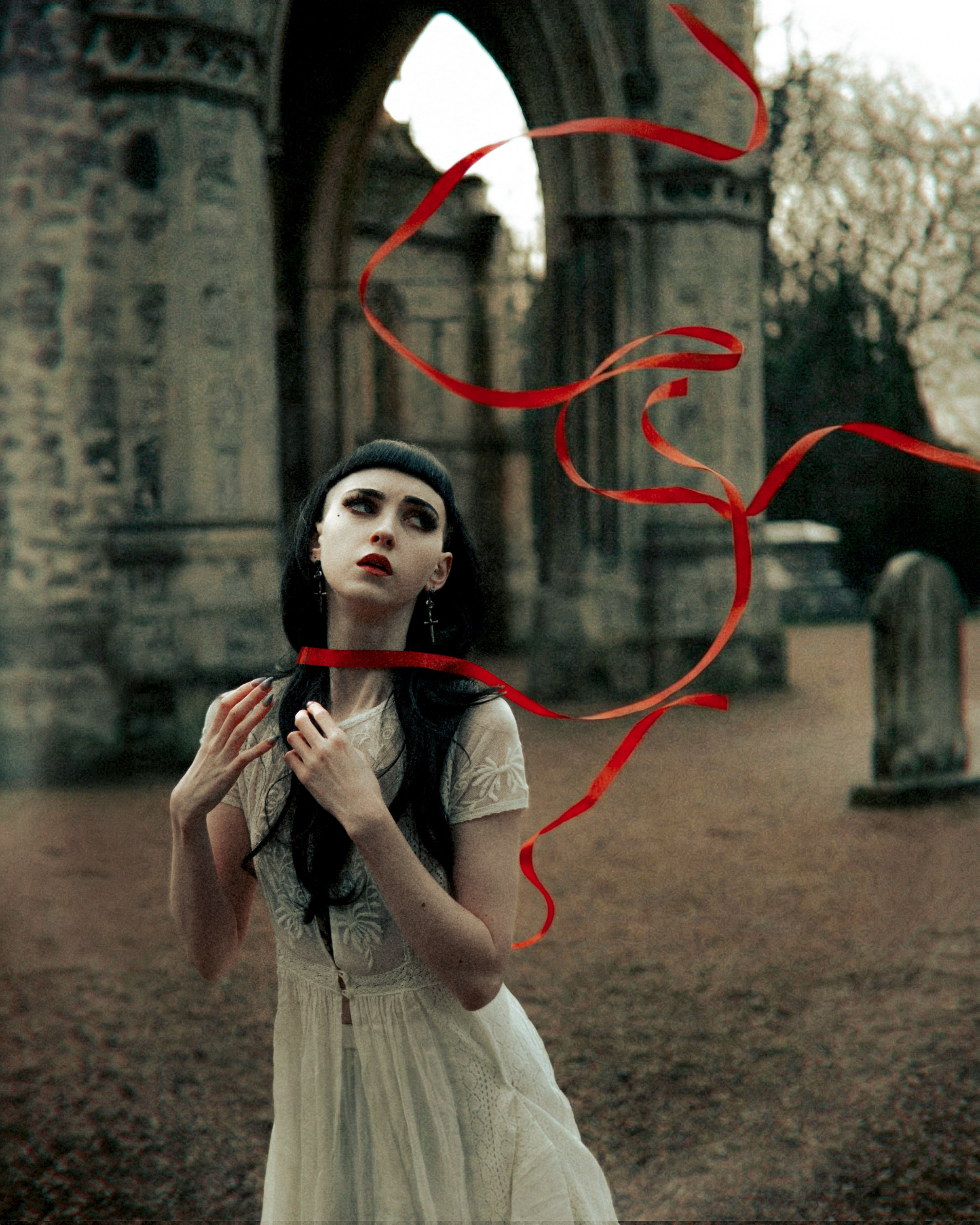 Gothic cemetery photoshoot. Moth & Moss Photography