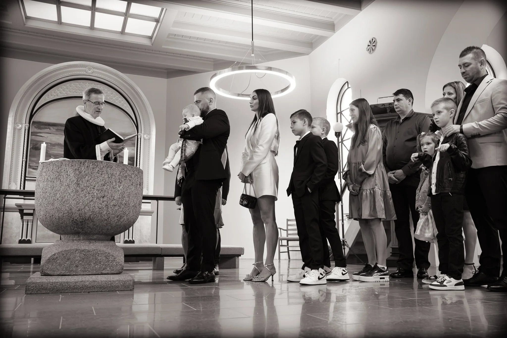Milas' baptism — Tarm Church. AlexEvents | Wedding and Baptism Photographer & Videographer in Denmark and Germany