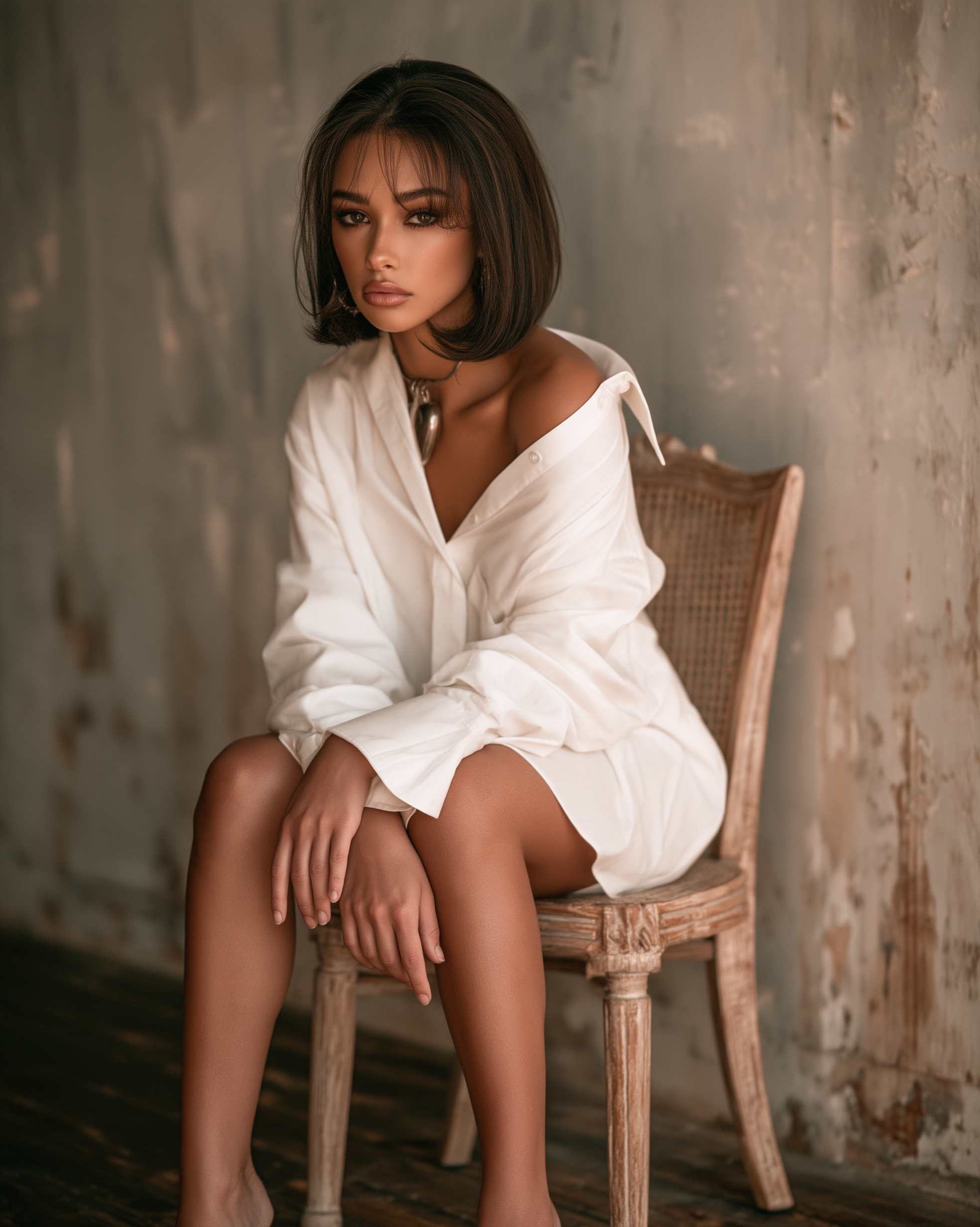 Chic Vibes: White Shirt & Vintage Charm