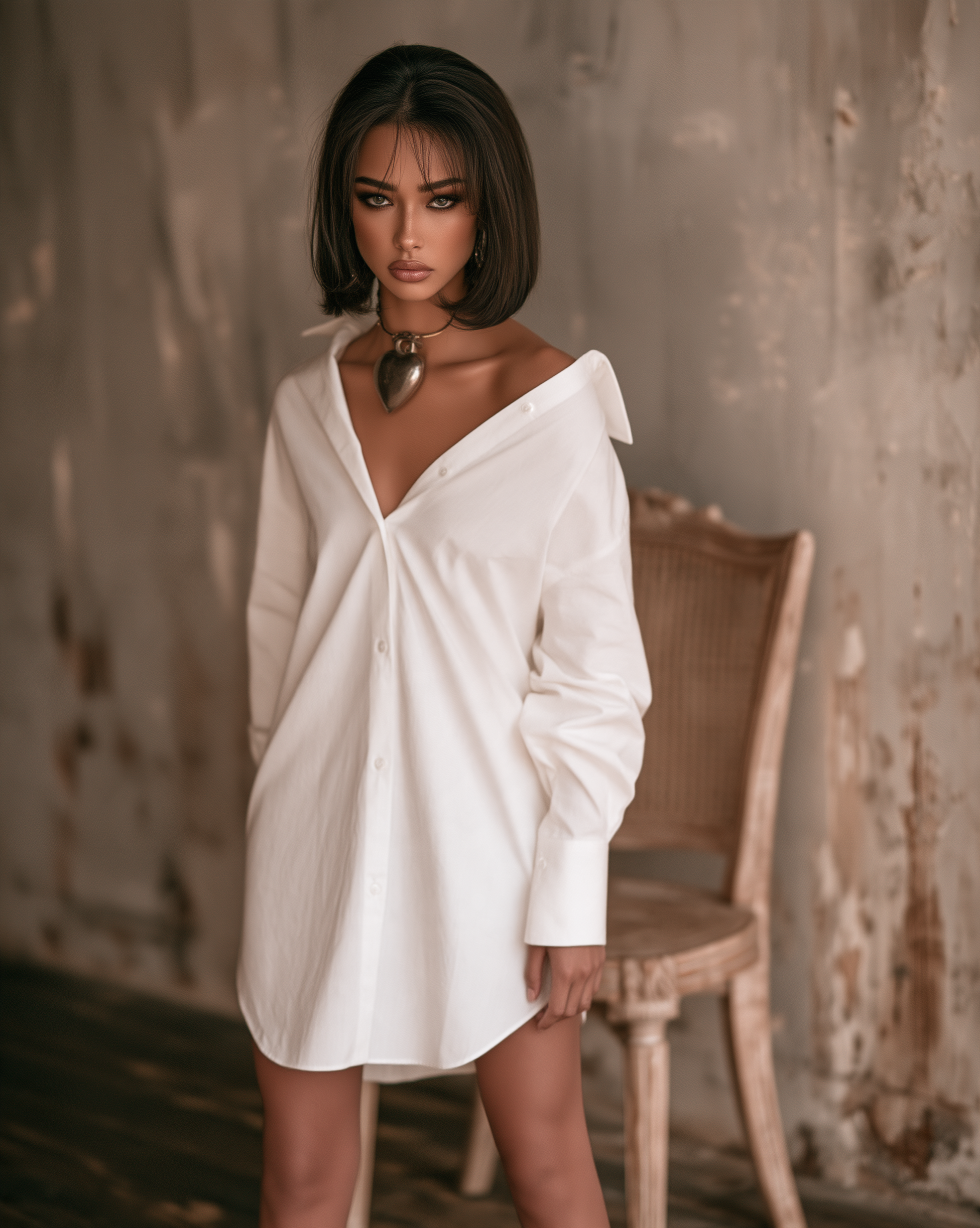 Chic Vibes: White Shirt & Vintage Charm