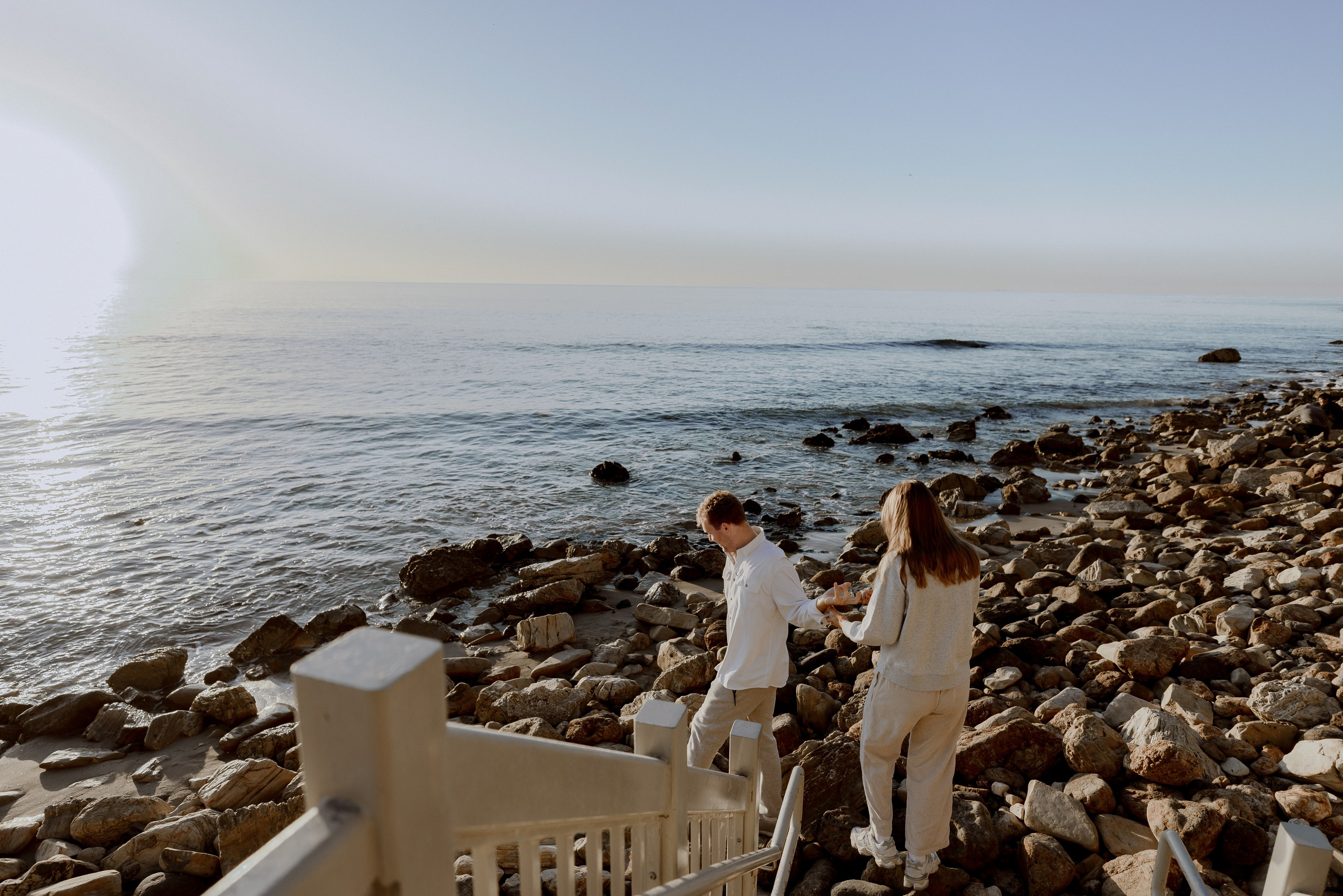 Surprise Proposal at Sunrise at Point Dume, Malibu | Taya Frank. Southern California Family and Couple Photographer