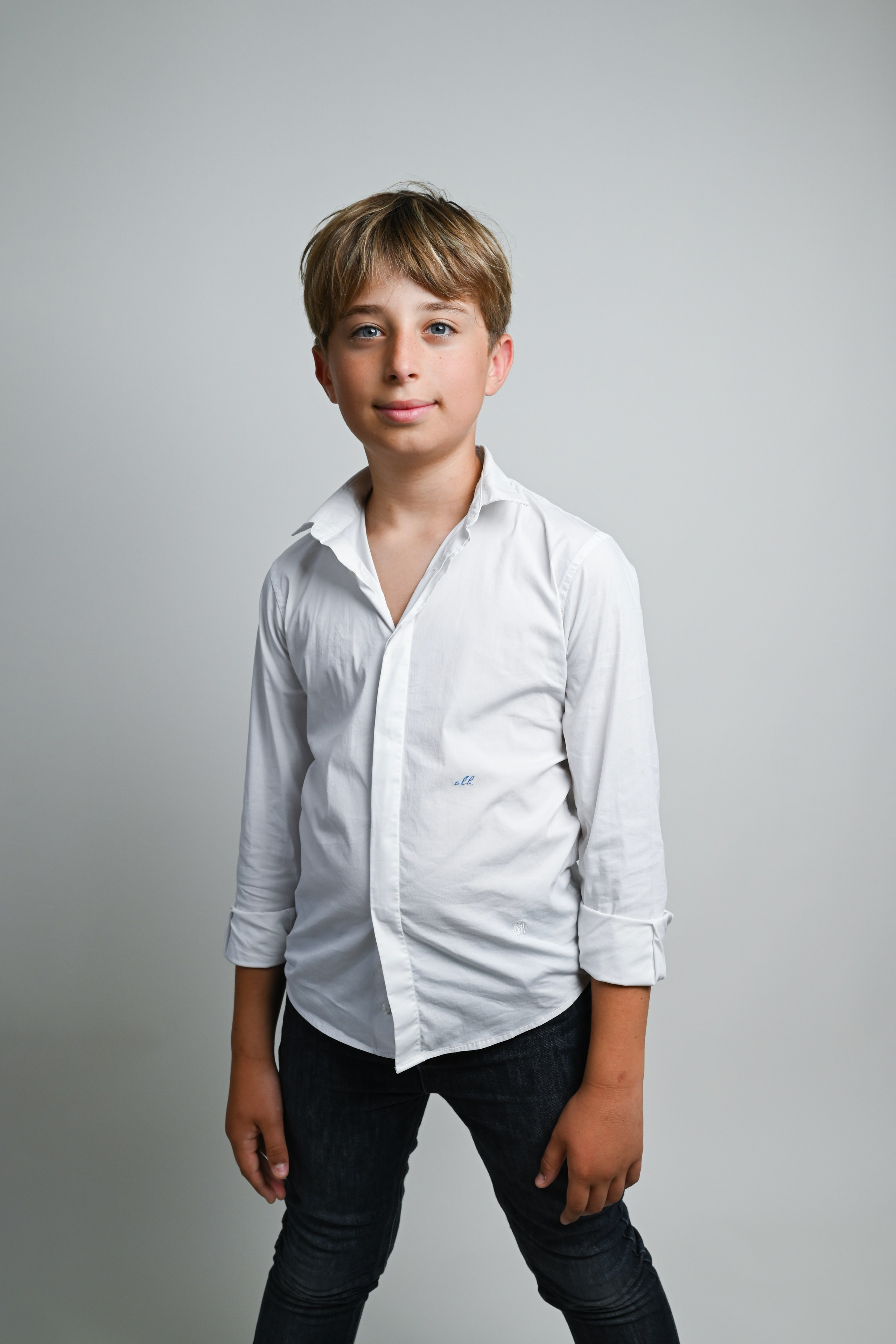 Photo Shooting in studio mother with son