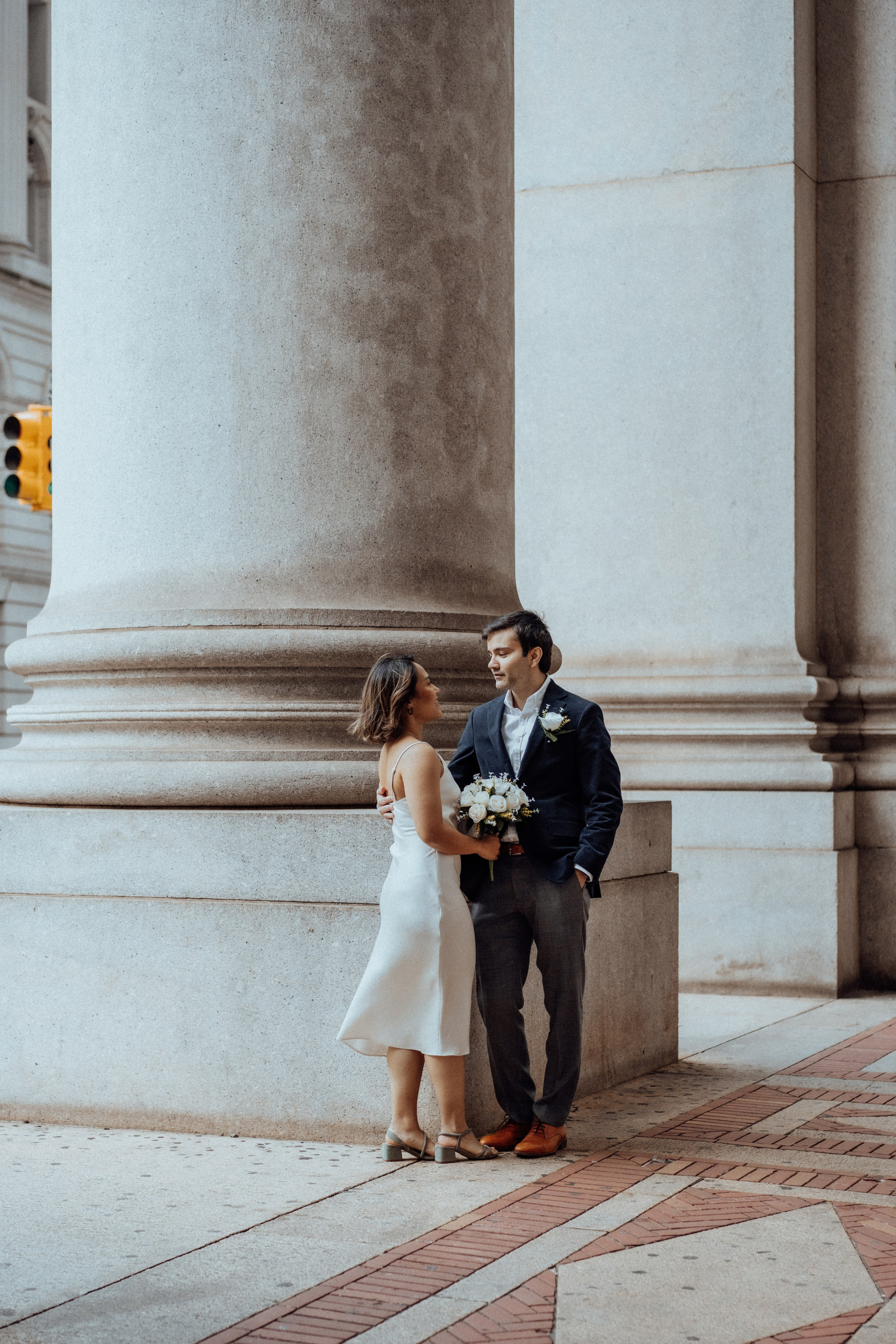 Wedding ceremony in the city hall. Portrait and wedding photographer in New York