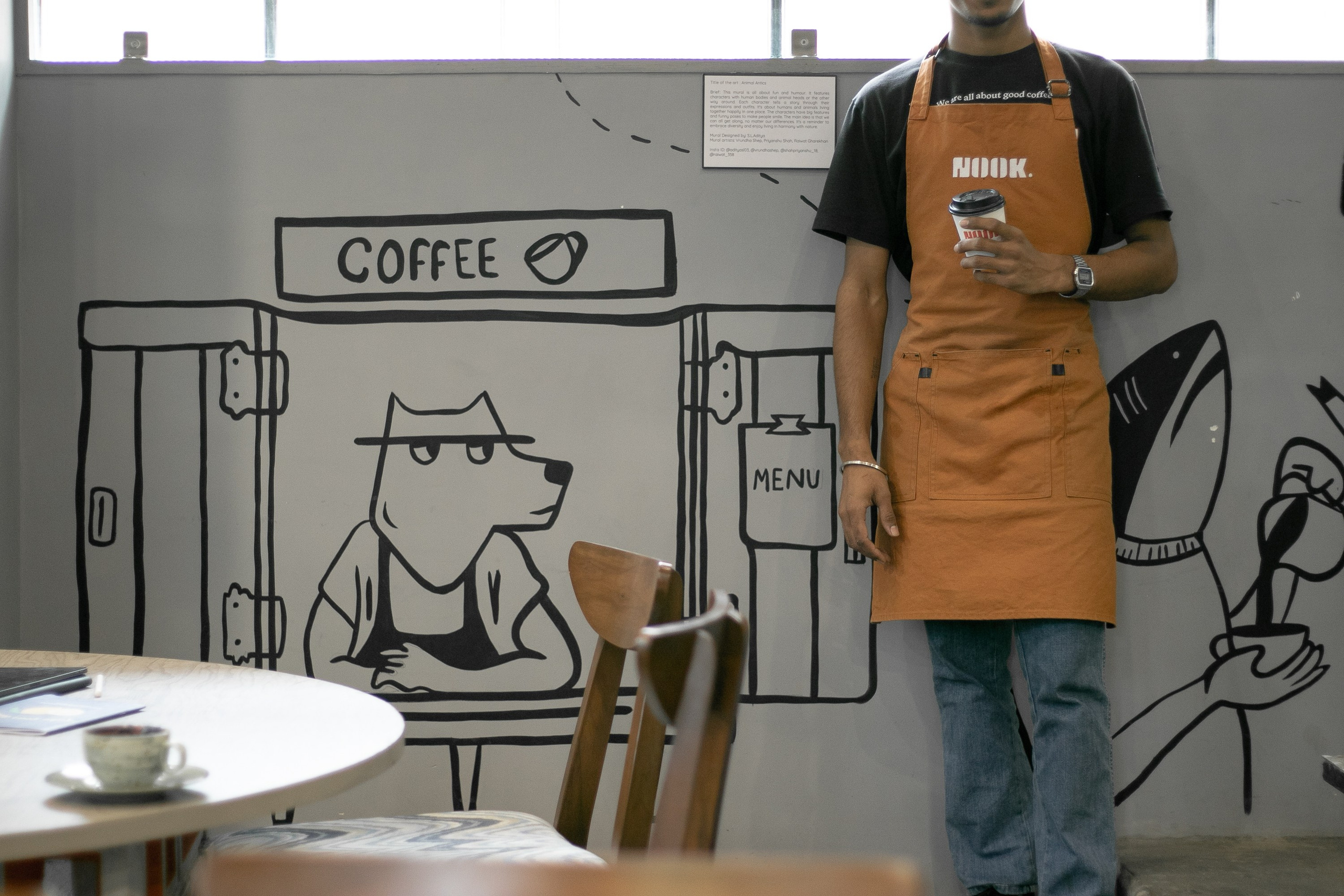 Nook Cafe Wall Mural Design