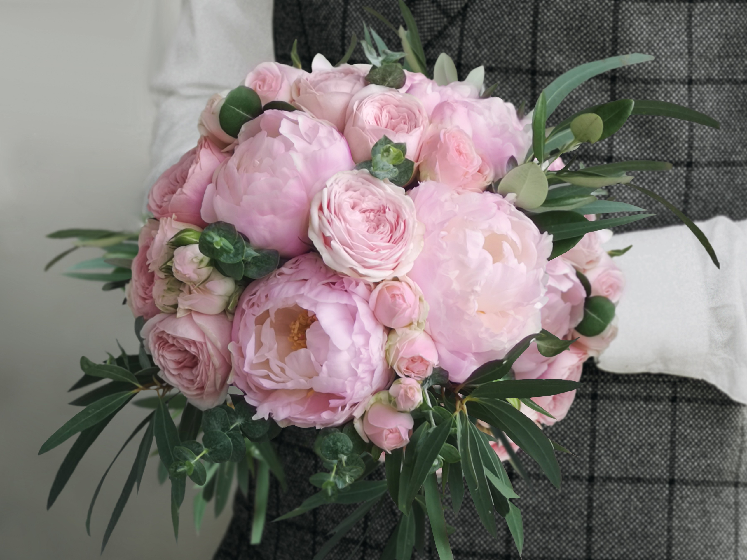 Līgavas pušķi rozā toņos. Event design, decoration, floristry, gift, Irina Novika, Riga, Latvia