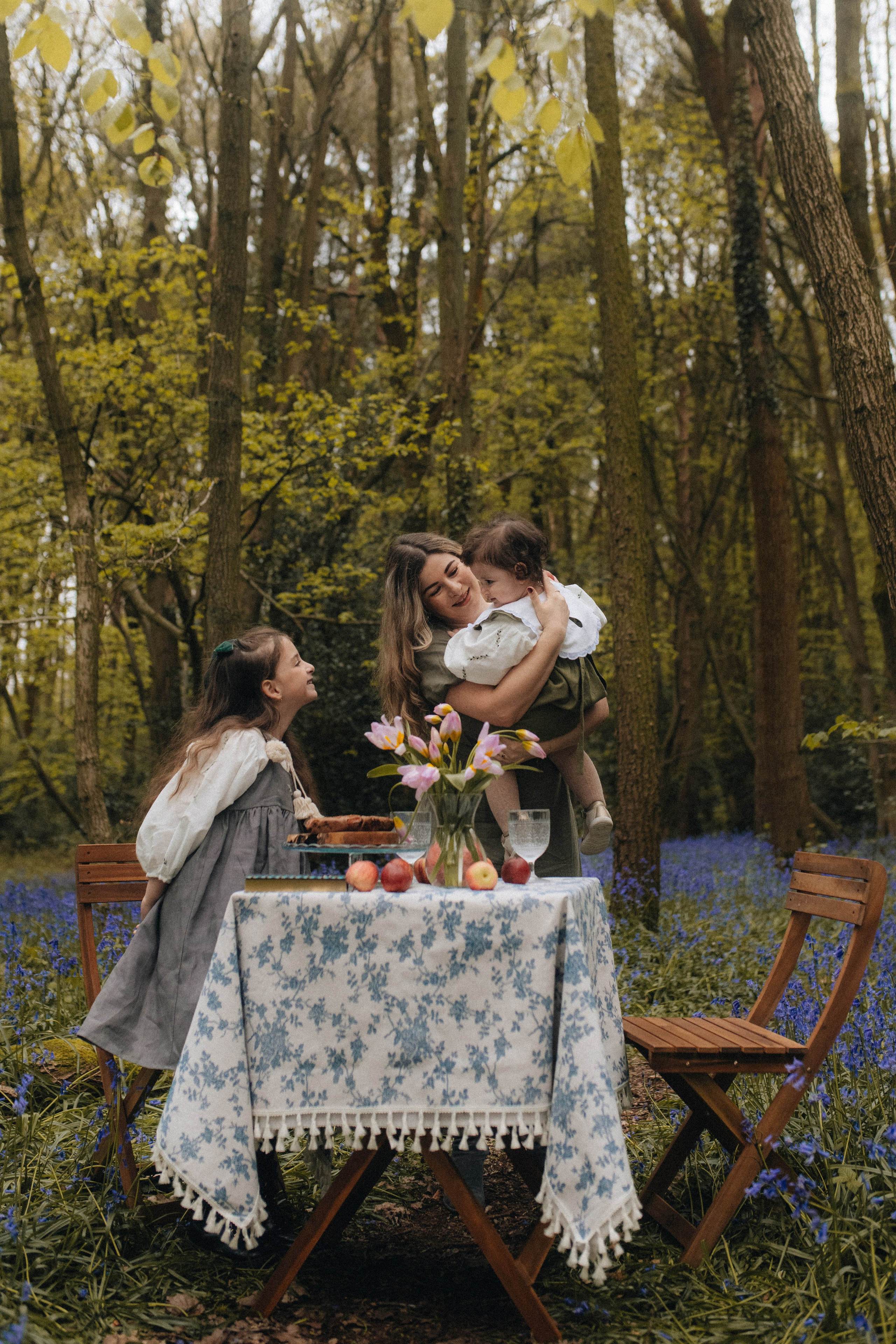 Bluebell family session. Tania Gandrabur, photographer in West Midlands, England