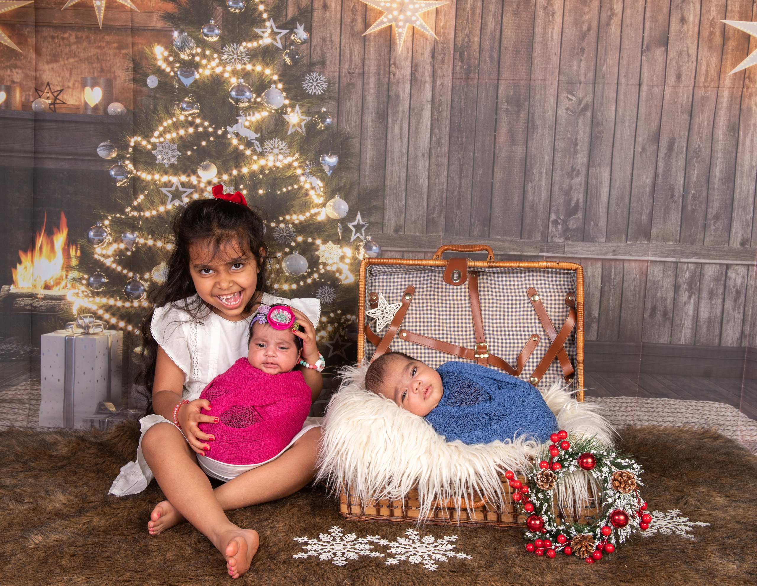 New Year newborn photo shoot twins boy and girl with 4 years sister Nairobi Mombasa Kisumu