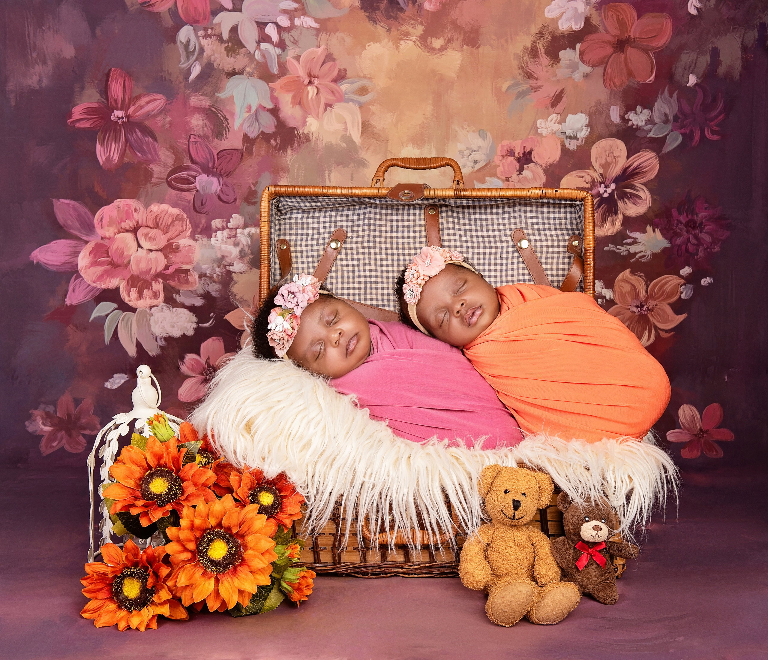 Black twins baby sisters newborn photo shoot Nairobi Mombasa Kenya