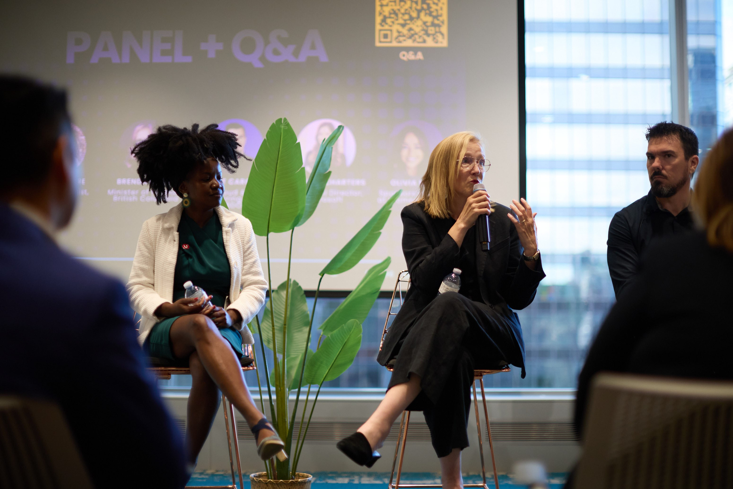 Panel discussion at a corporate event, Vancouver