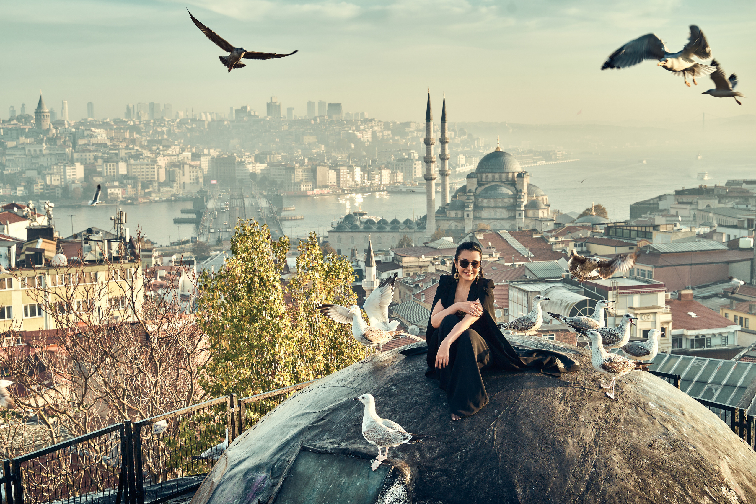Фотосессия на крыше в Стамбуле