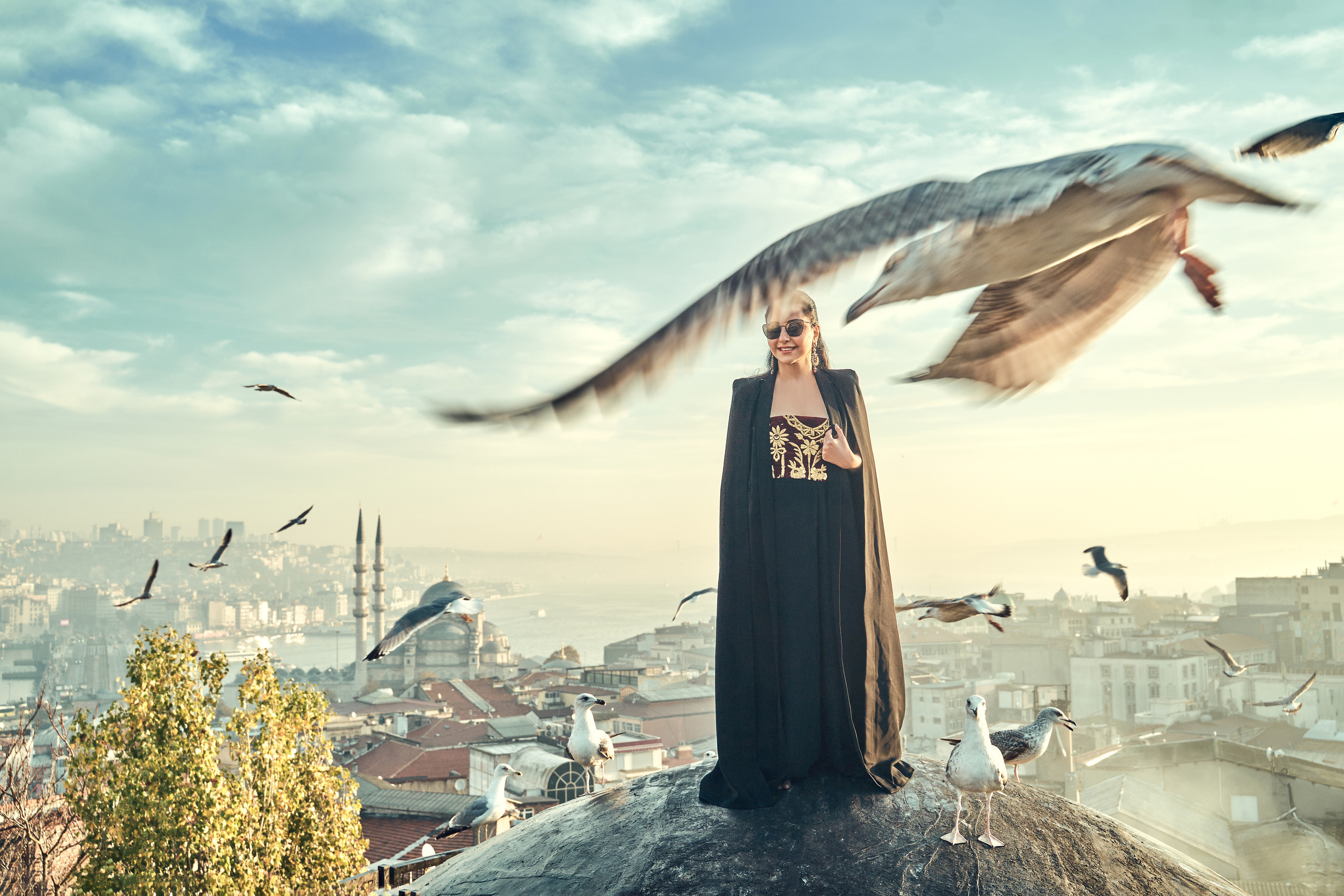 Фотосессия в Стамбуле с чайками