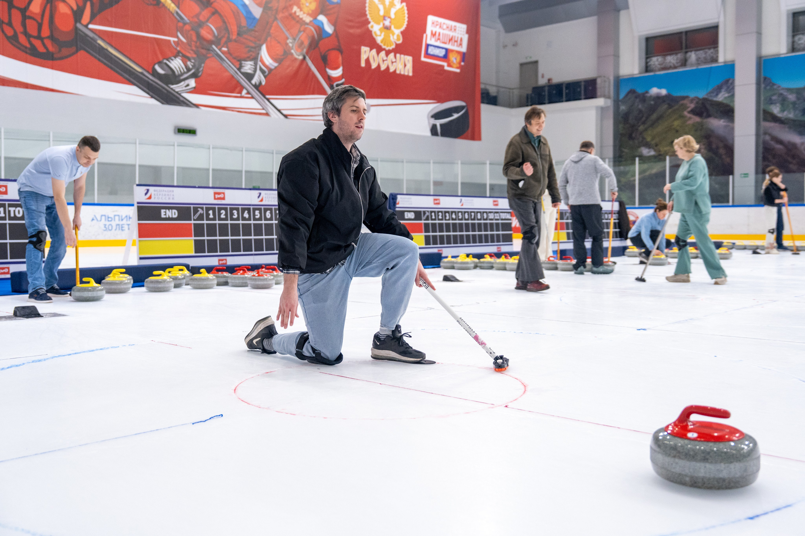 Керлинг для компании Р-Фарм. Репортажный фотограф в Красной Поляне и Сочи Павлюченко Екатерина