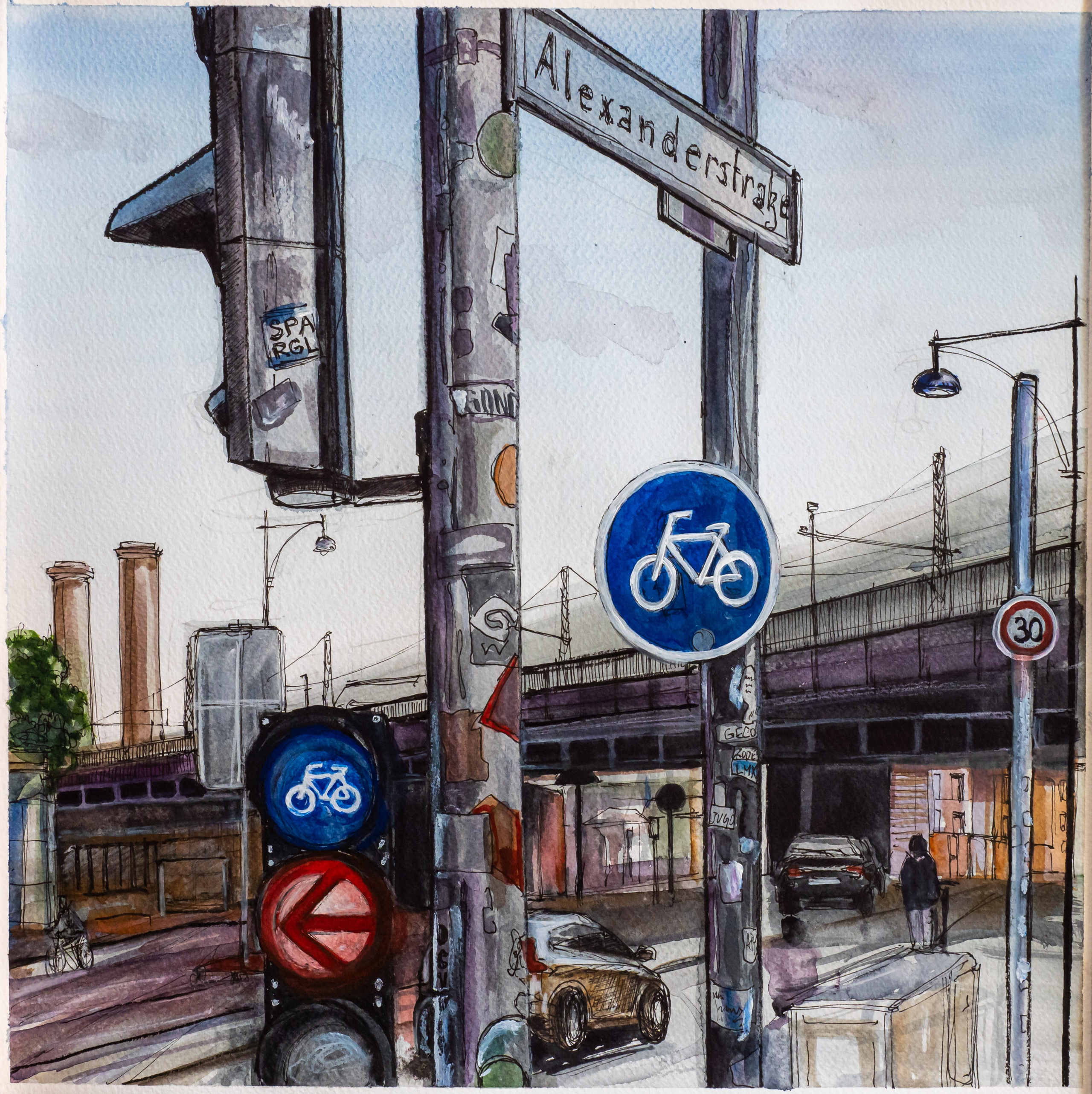 Urban views. Angelina Sorokopud. Artist in Strasbourg