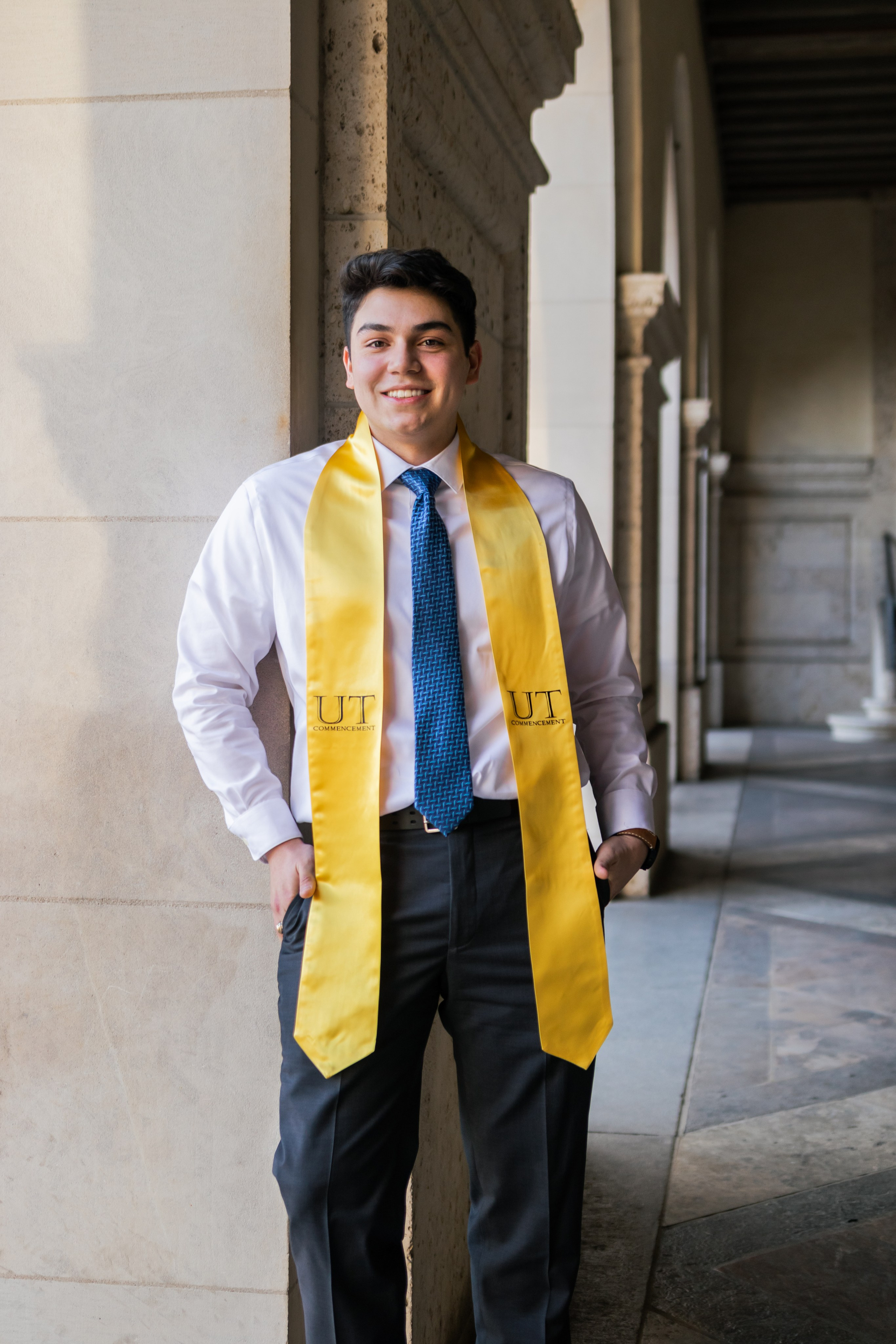 Christopher’s graduation photoshoot at the University of Texas Austin