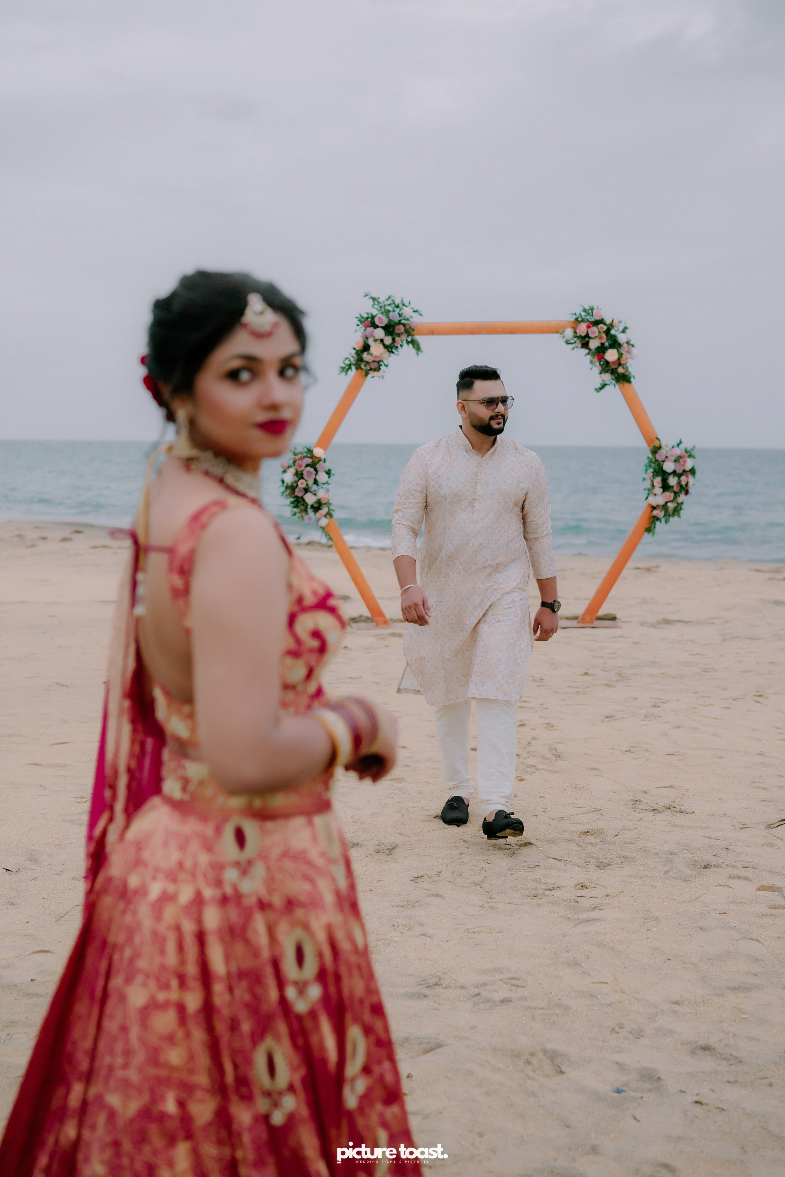 Beach Wedding! Ft. Malavika & Vishnu. Fine art Wedding Photographers in India & Canada