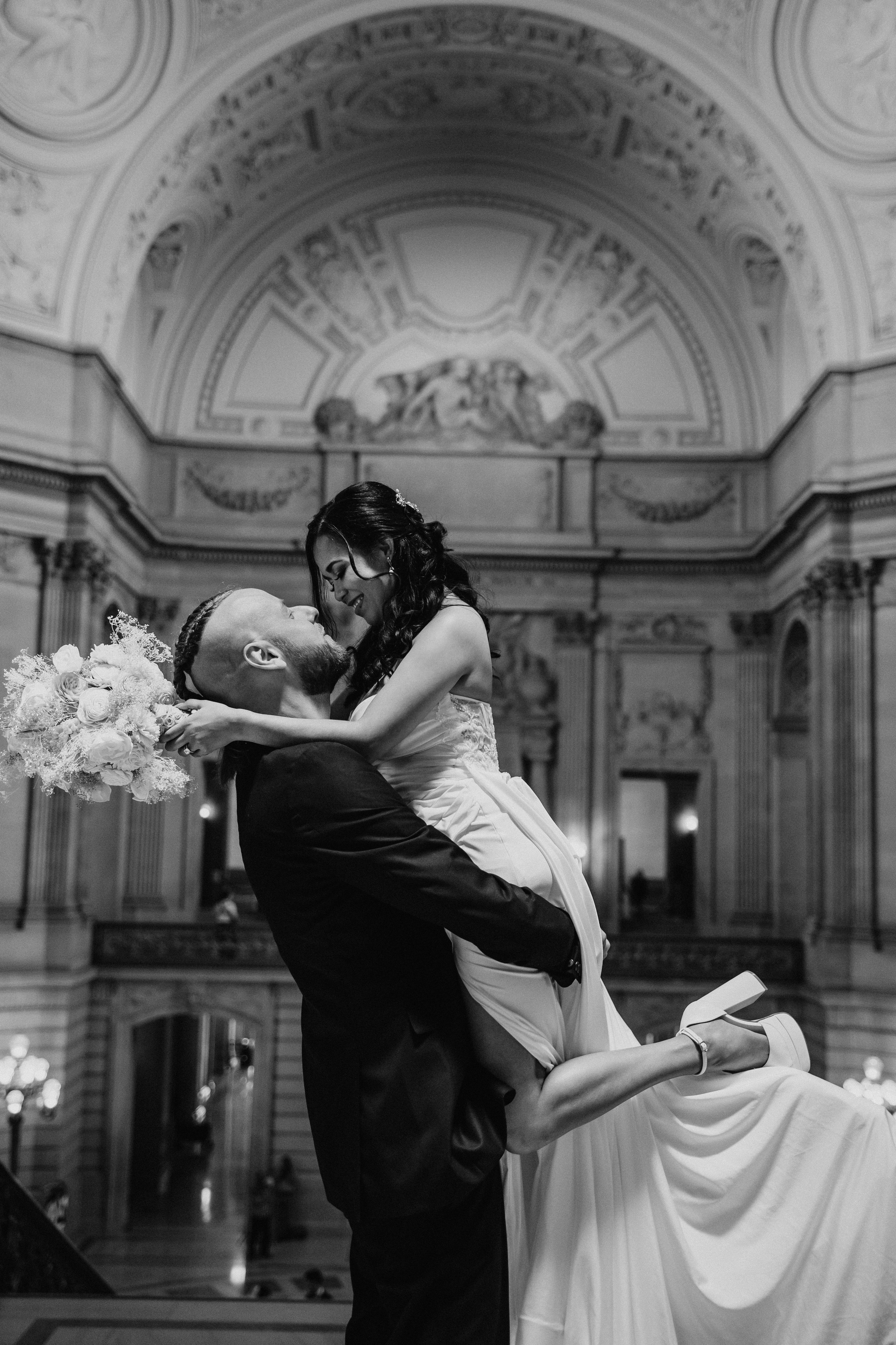 City Hall. Wedding family photographer and videographer California San Francisco Bay Area