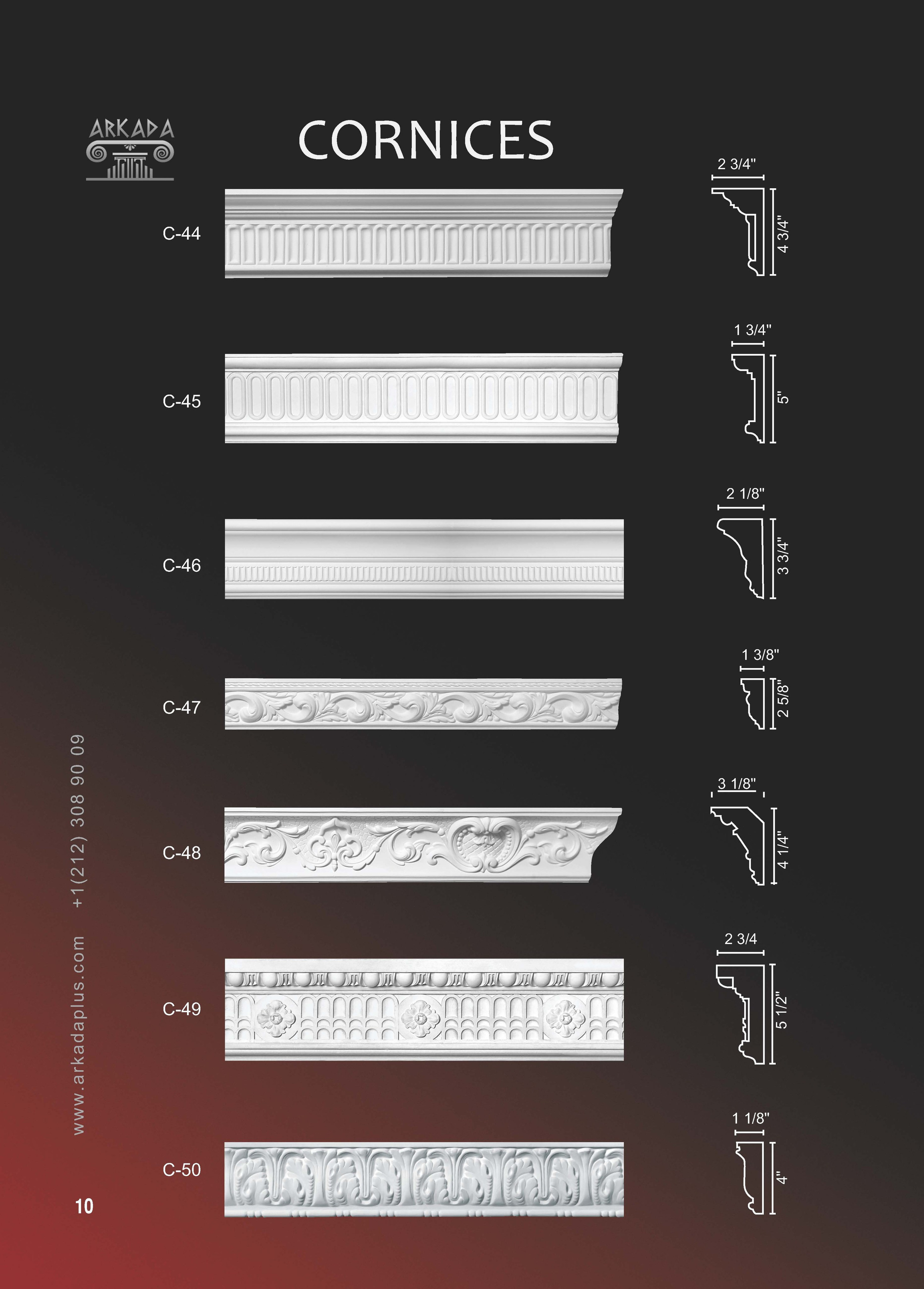 Catalog pages. Plaster molding