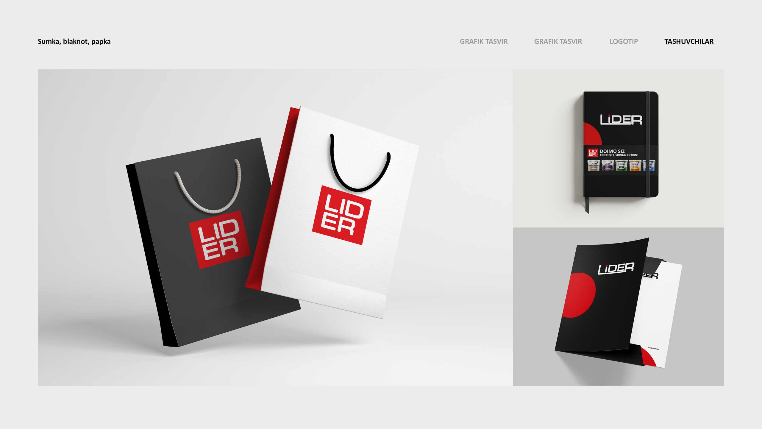 Lider — Logotip / Qadoq dizayni. Dirov — Hayot Khodirov