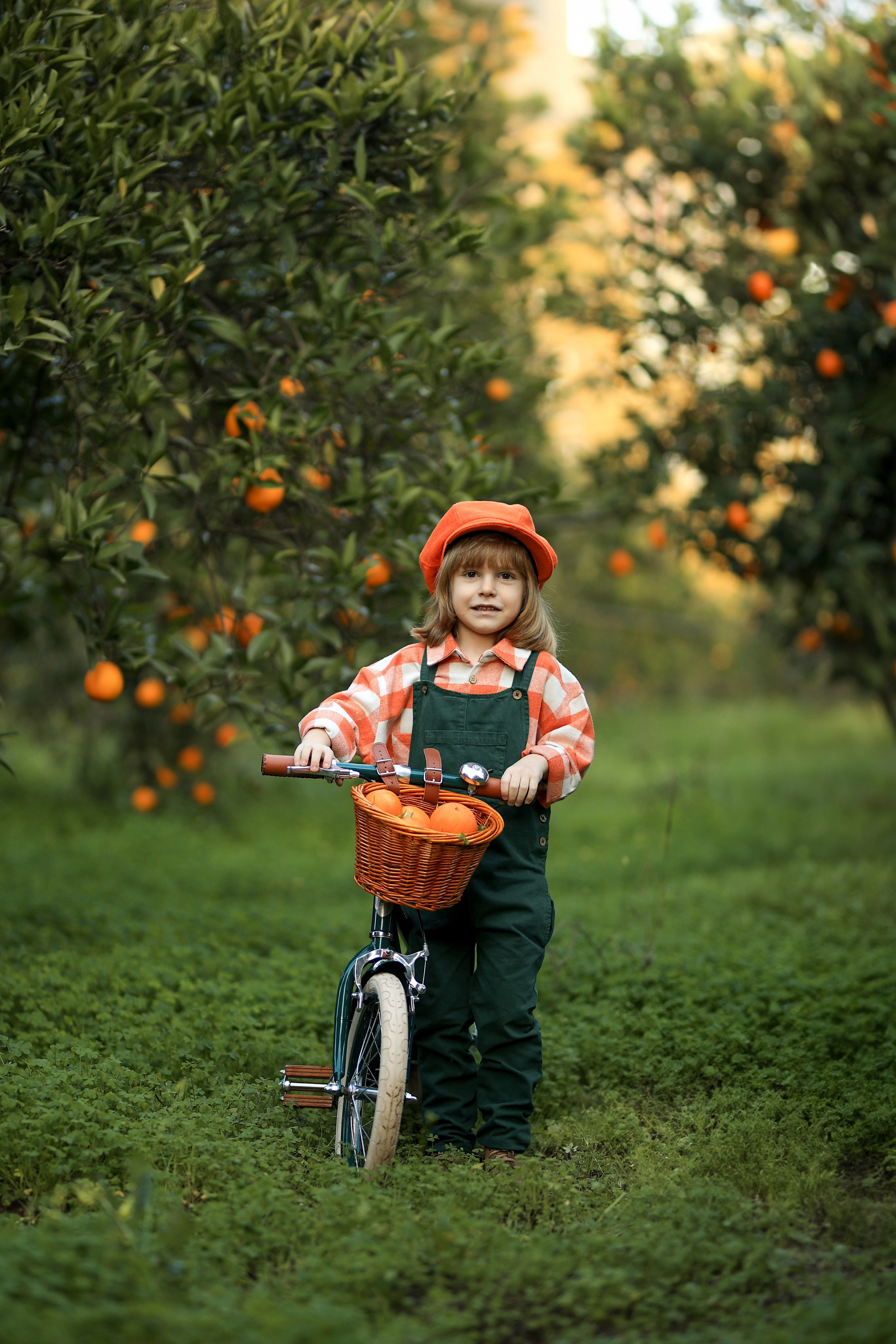 Photoshooting in orange garden. Photographer in Turkey, Antalya, Kemer, Belek, Side, Kas, Fethiye