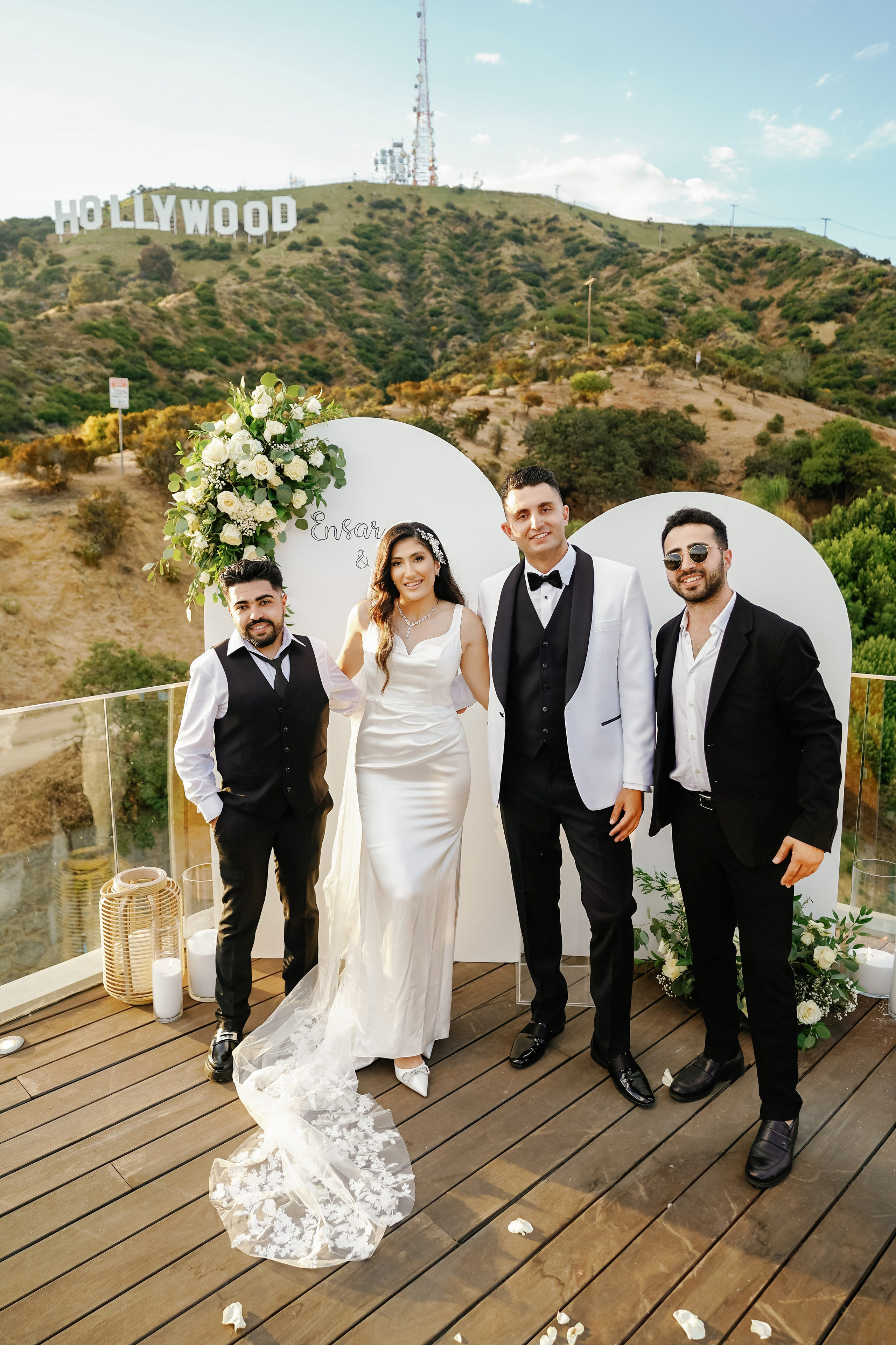 Wedding at the Hollywood Sign Venue, Los Angeles, California. Wedding Photography & Videography Team in California, Los Angeles, San Francisco, San Diego and Travel