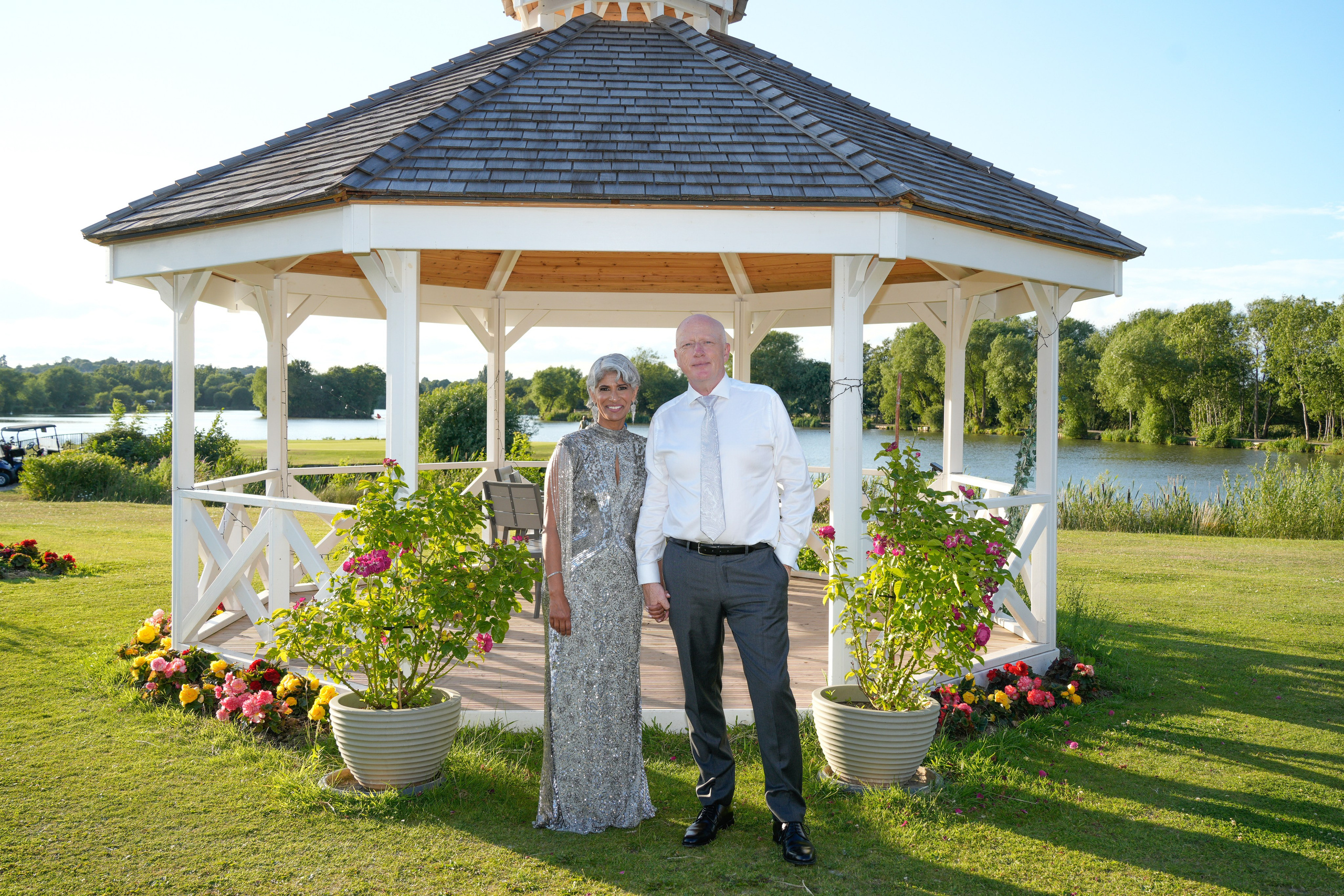 Romantic sunset wedding photo shoot in Solihull, West Midlands