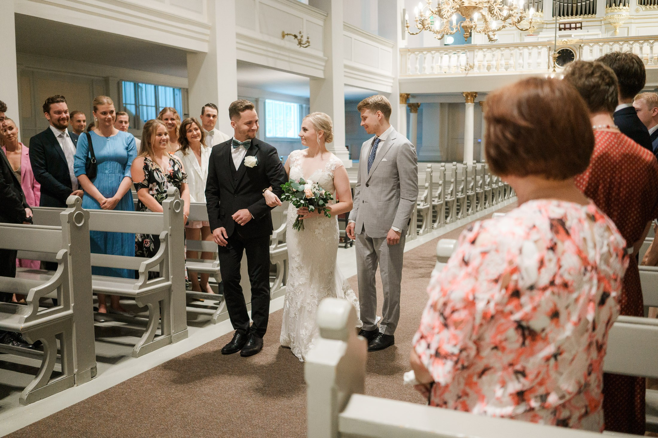 Hääkuvaus Klaus K, Rake-sali ja Helsingin vanha kirkko