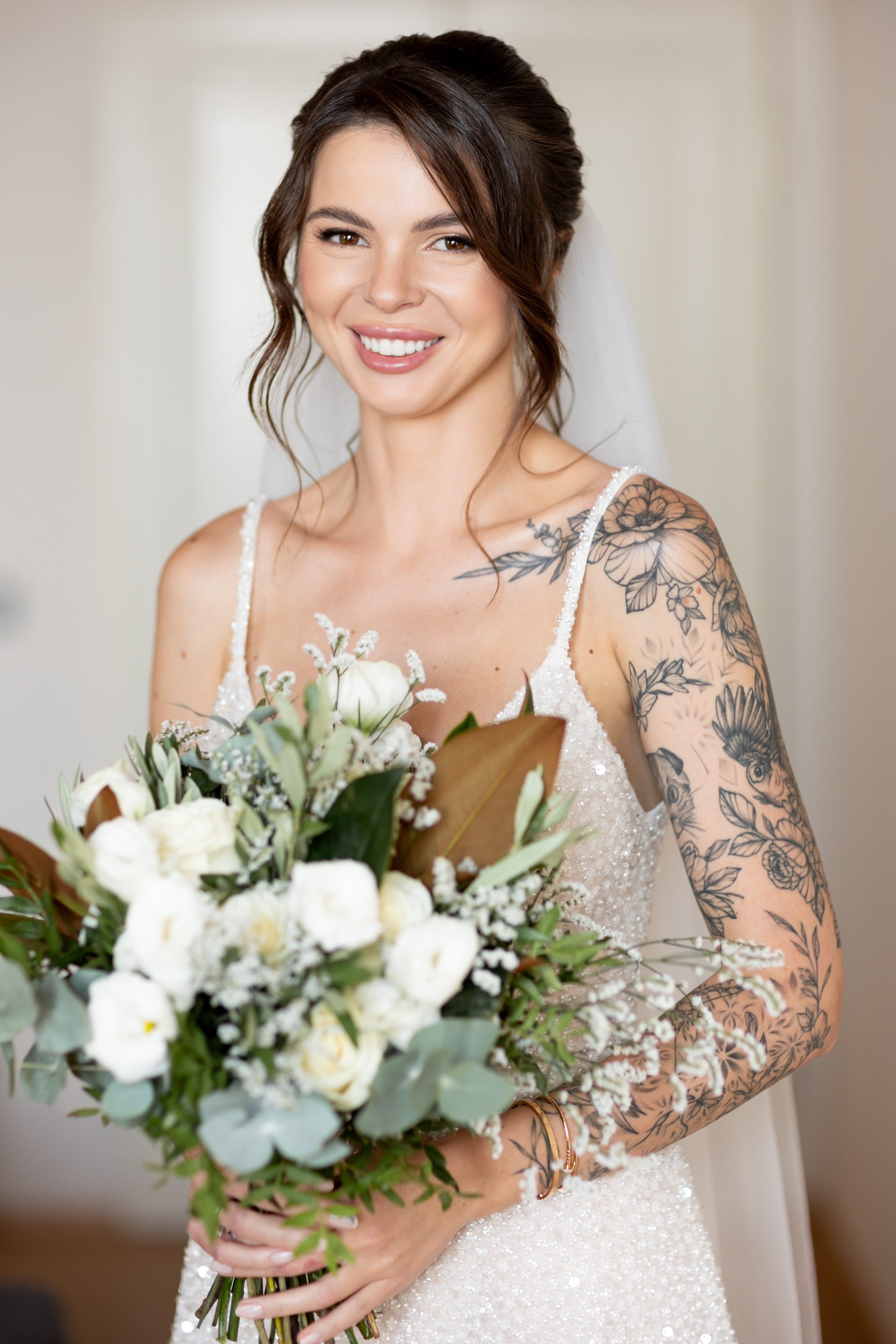 Personalized bridal glam for destination bride