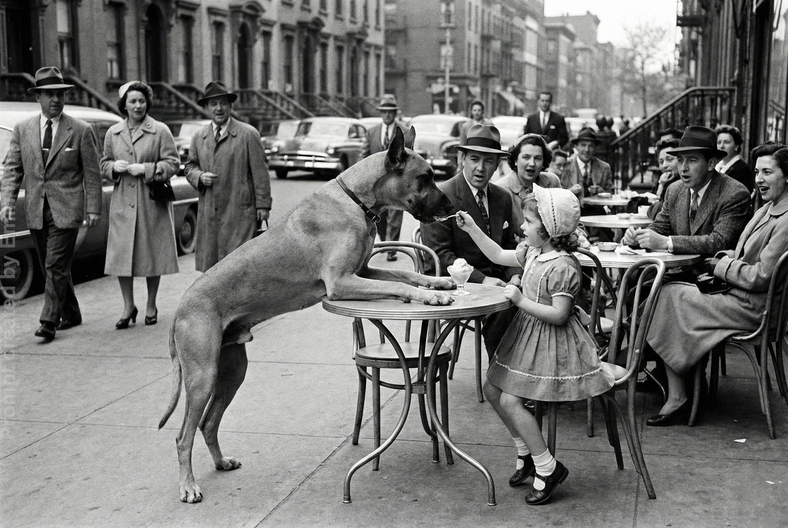 AI 1950s photo style test, vintage film look, realistic AI photography, retro image generation, learn my prompts in online class. Emin Kuliyev — Award-Winning Wedding Photojournalist NYC & USA | Best Wedding Photographer Known for Candid, Timeless Moments