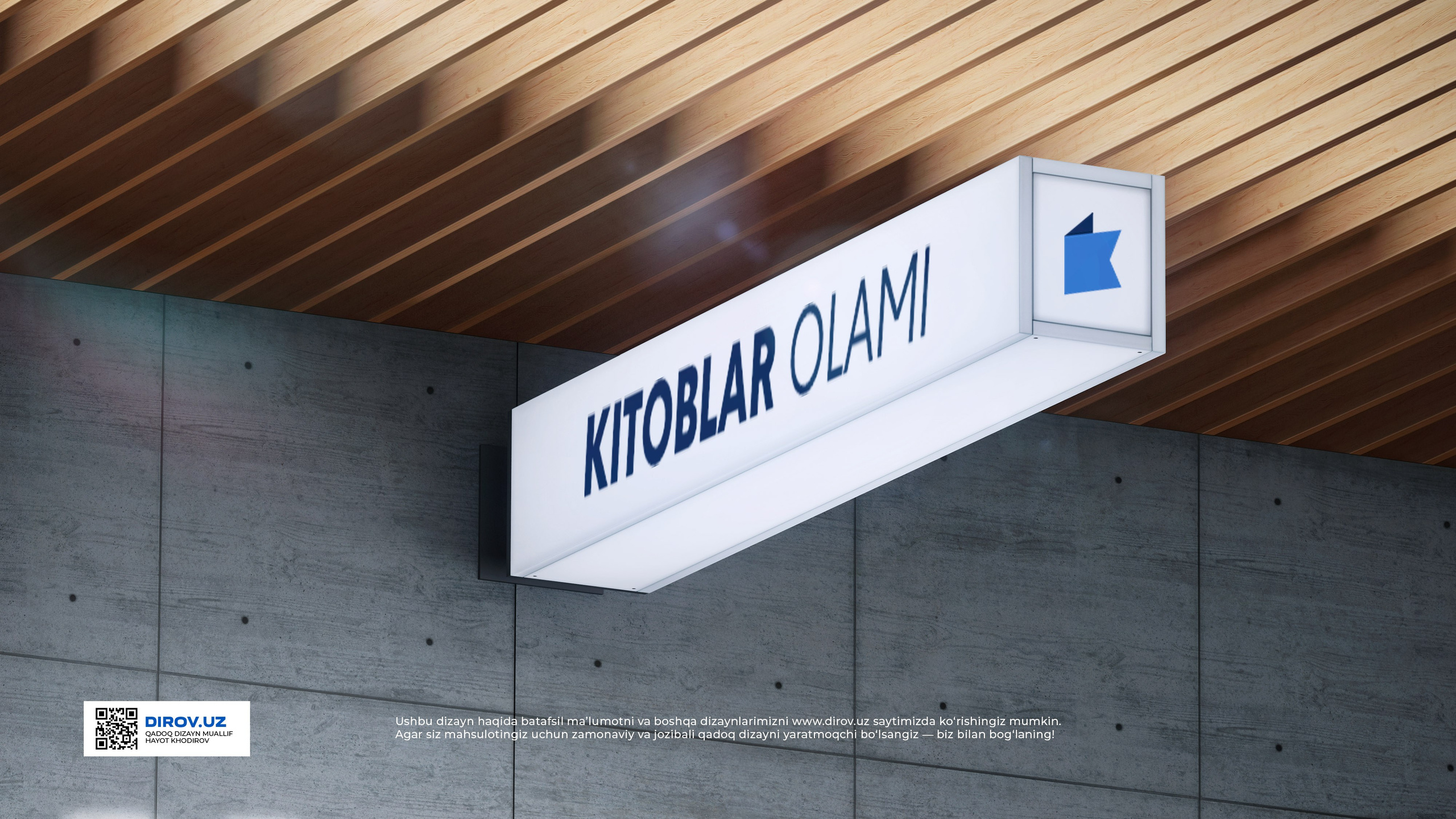 Kitoblar Olami  — Logotip. Dirov — Hayot Khodirov