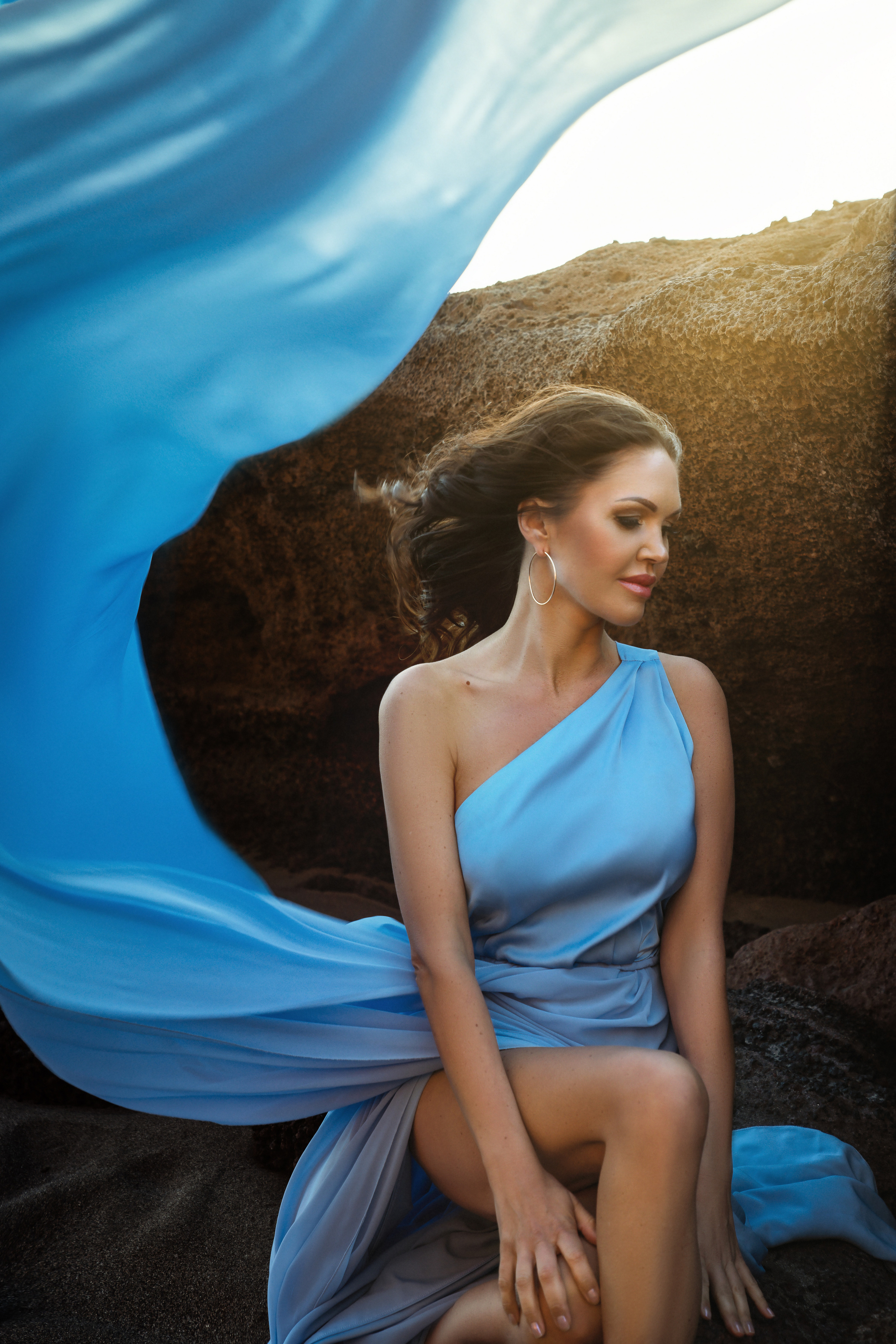 Платье голубое #1 40€. Профессиональный фотограф на Тенерифе