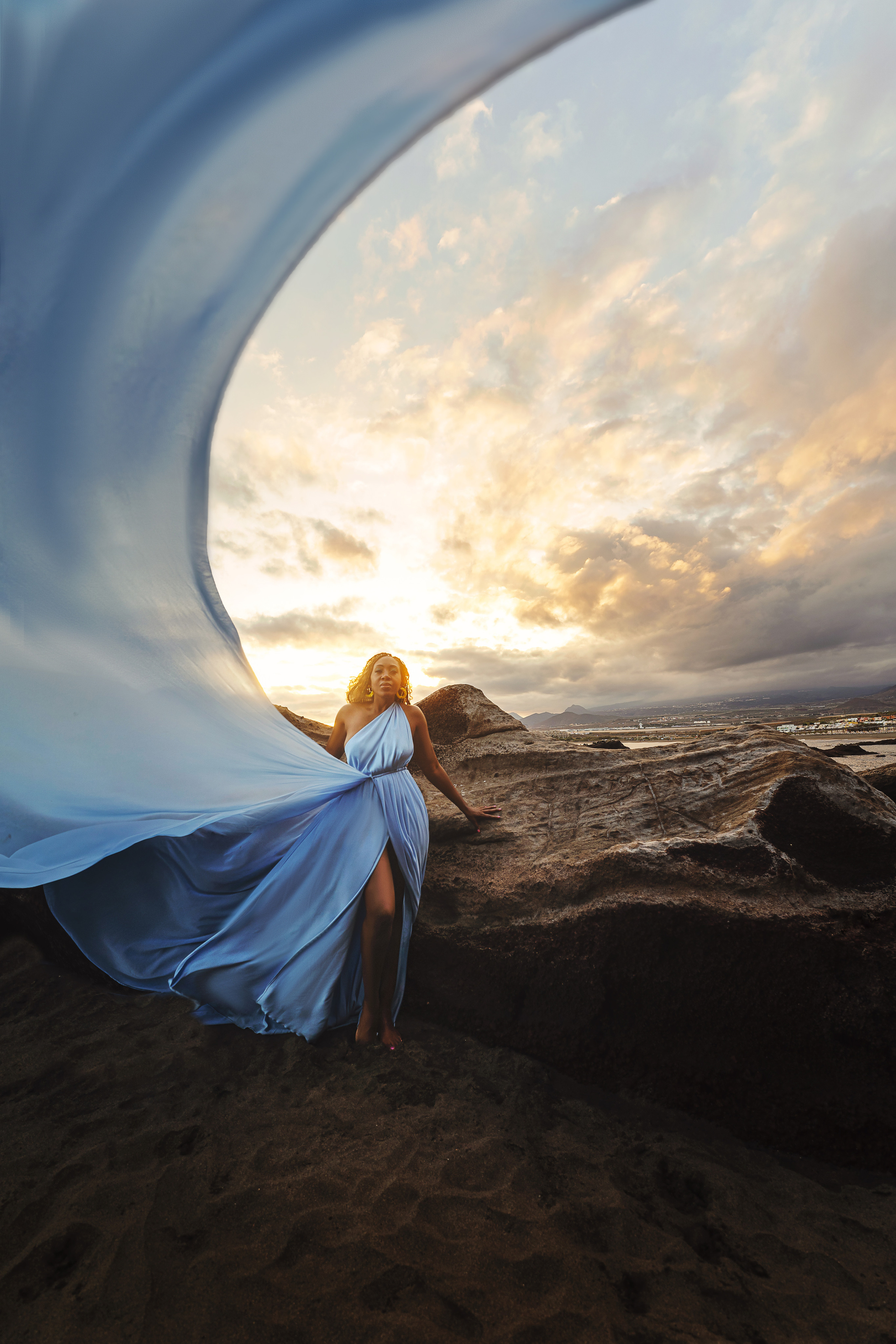 Фото в шлейфовых платьях Тенерифе