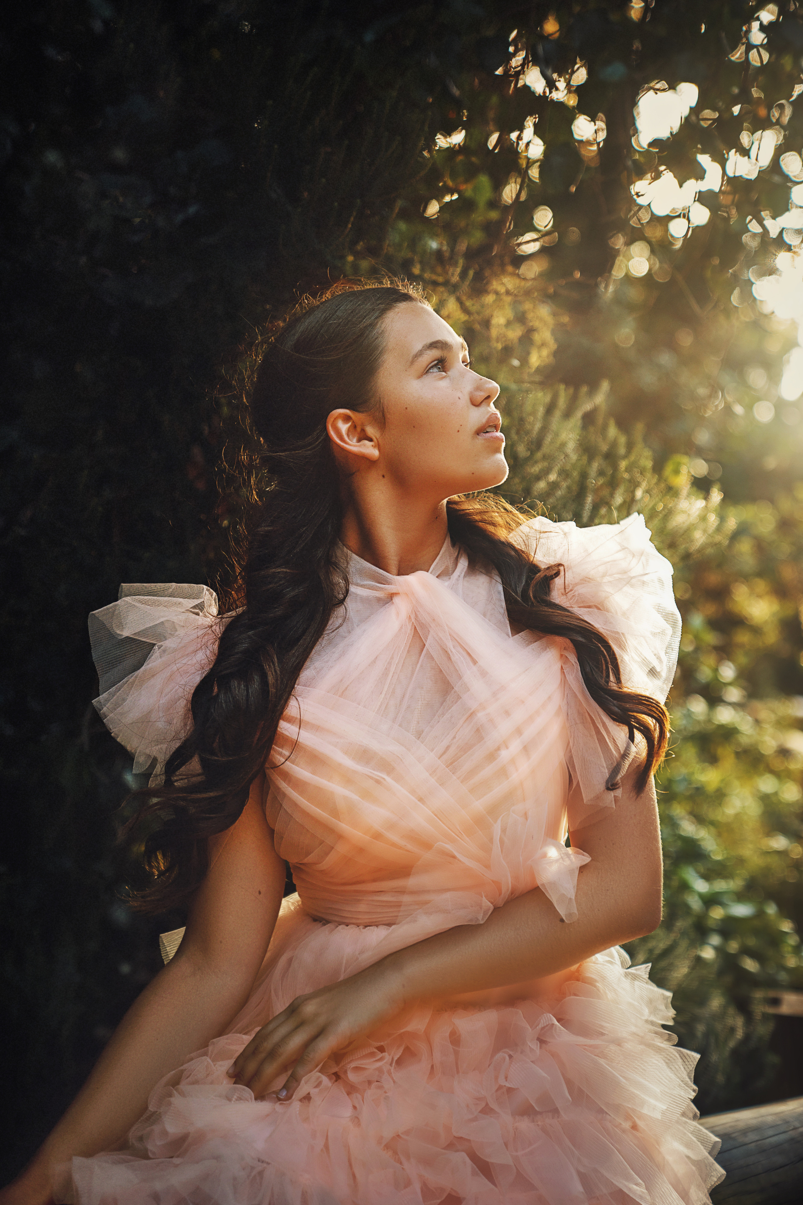Peach tulle dress #12 20€. Professional photography in Tenerife Tania Bonnet
