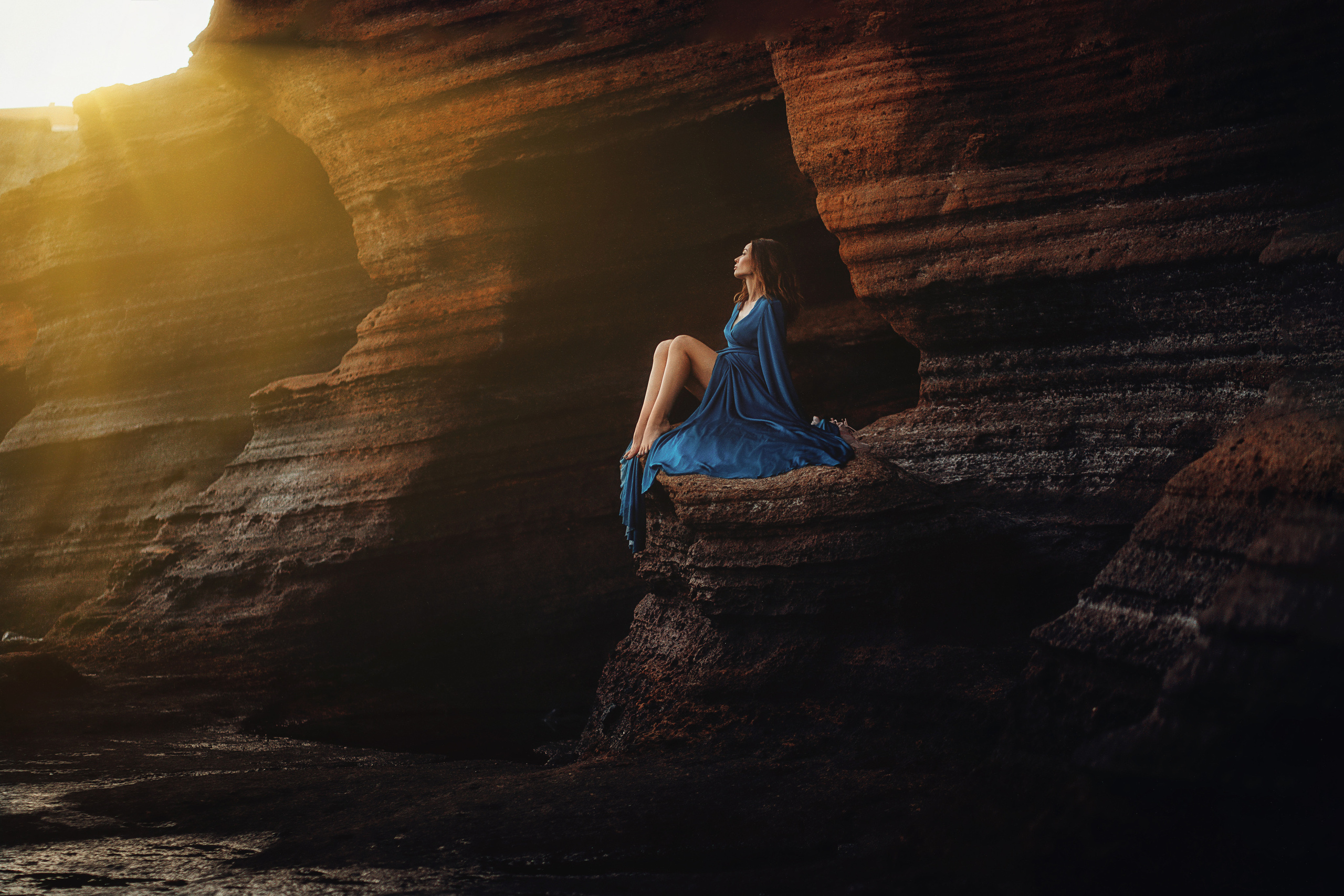 Платье синее #8 40€. Профессиональный фотограф на Тенерифе