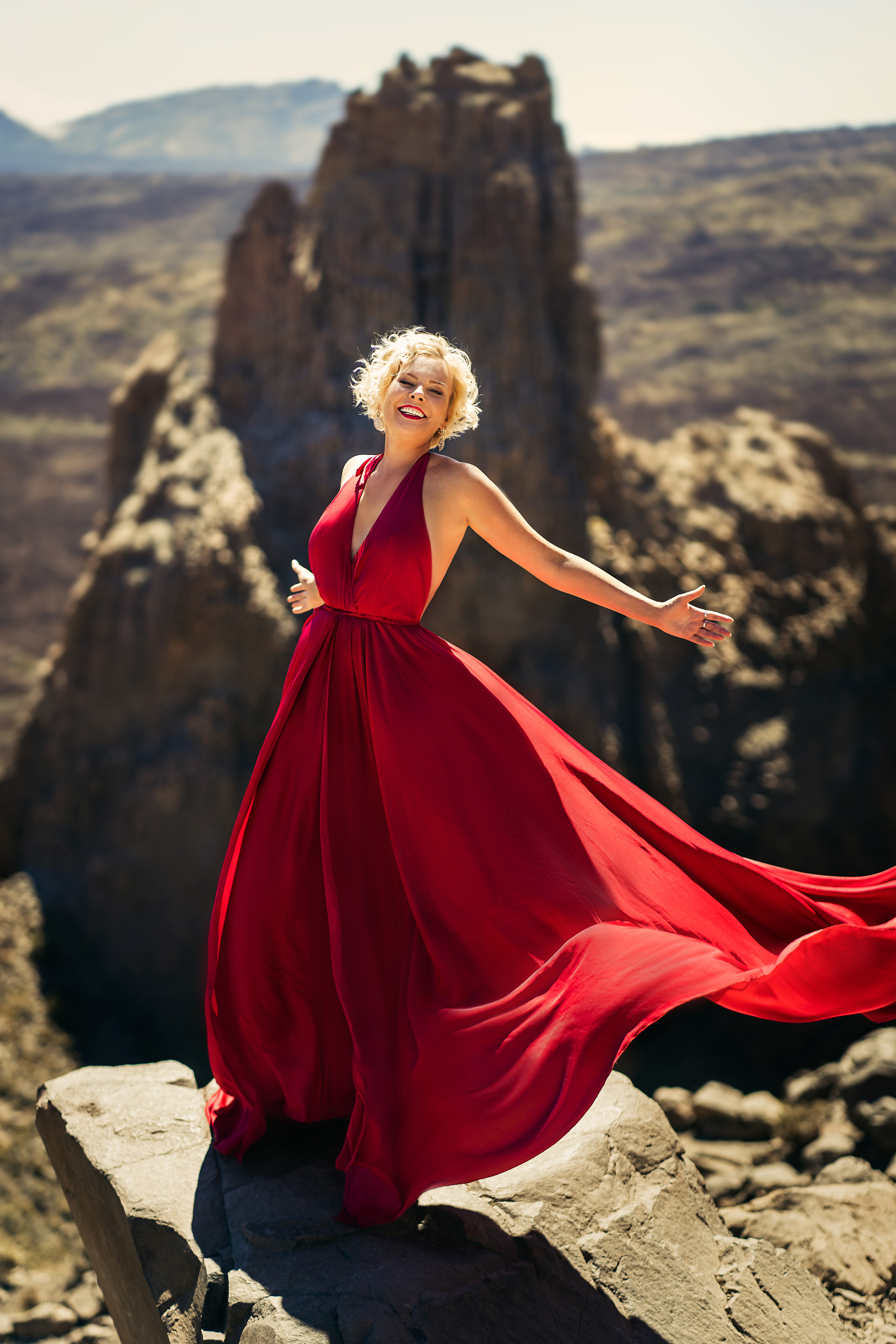 Flying dress red #2 40€. Professional photography in Tenerife Tania Bonnet