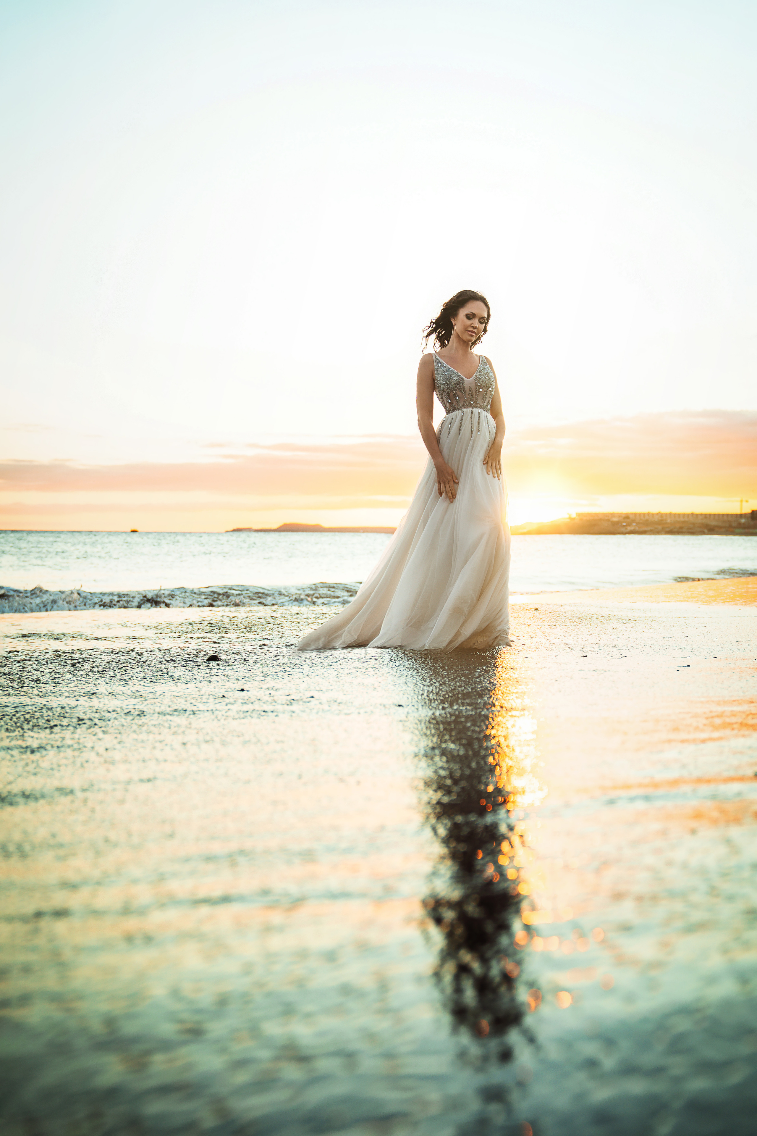 Платье белое фатин #5 20€. Профессиональный фотограф на Тенерифе