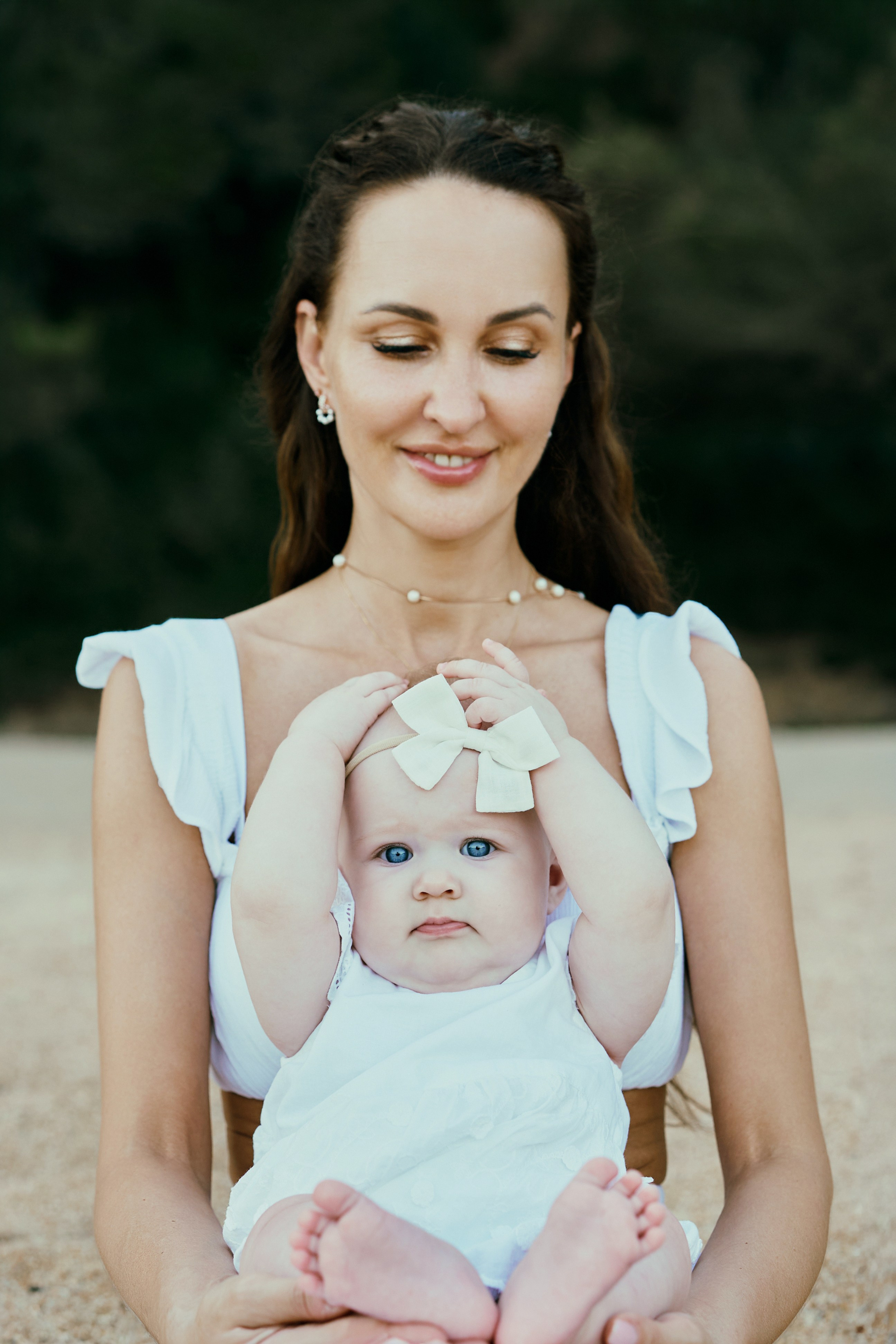 Мама с детьми на пляже. Fotógrafa en España Zhanna Zakharchenko