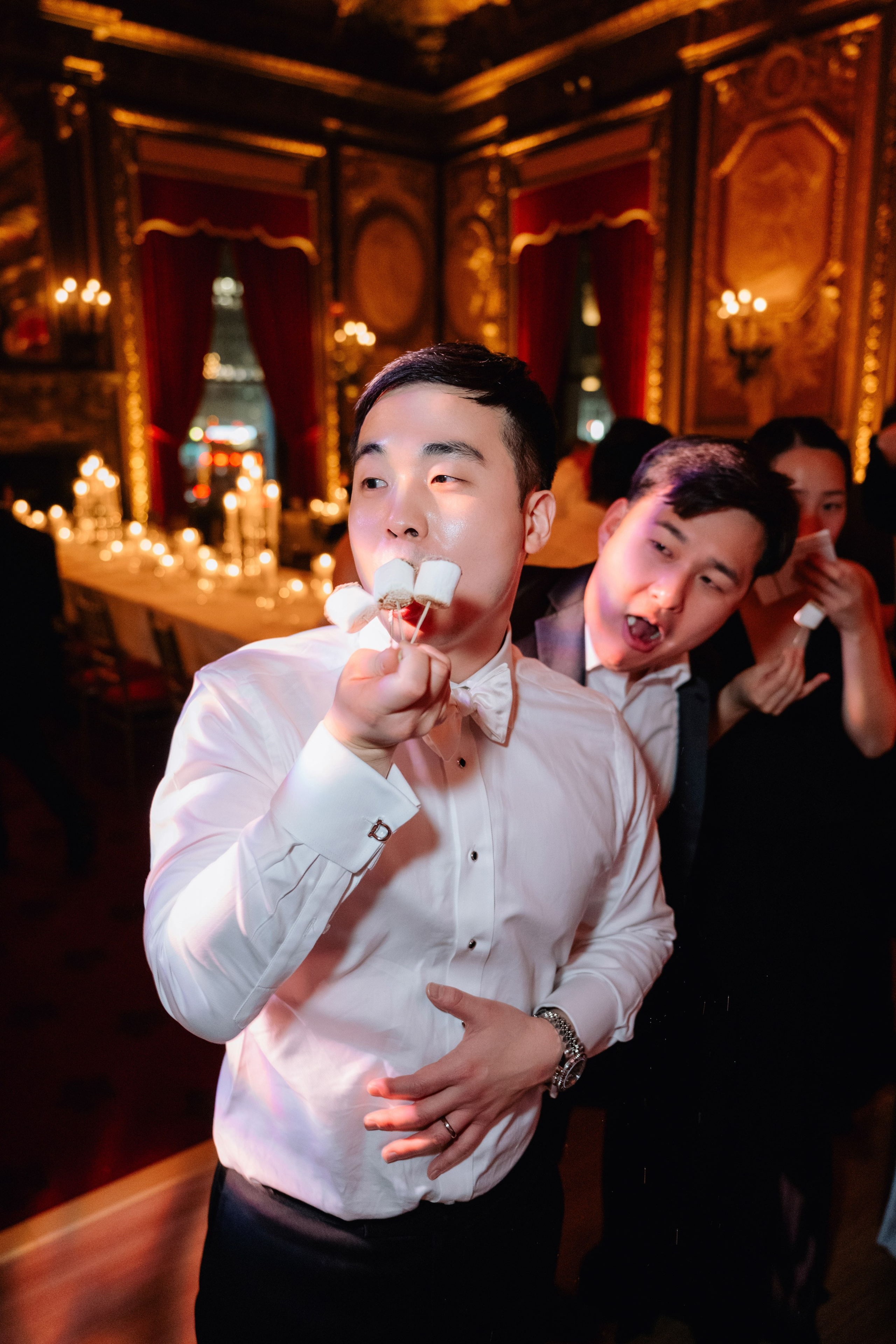 a man in a white shirt