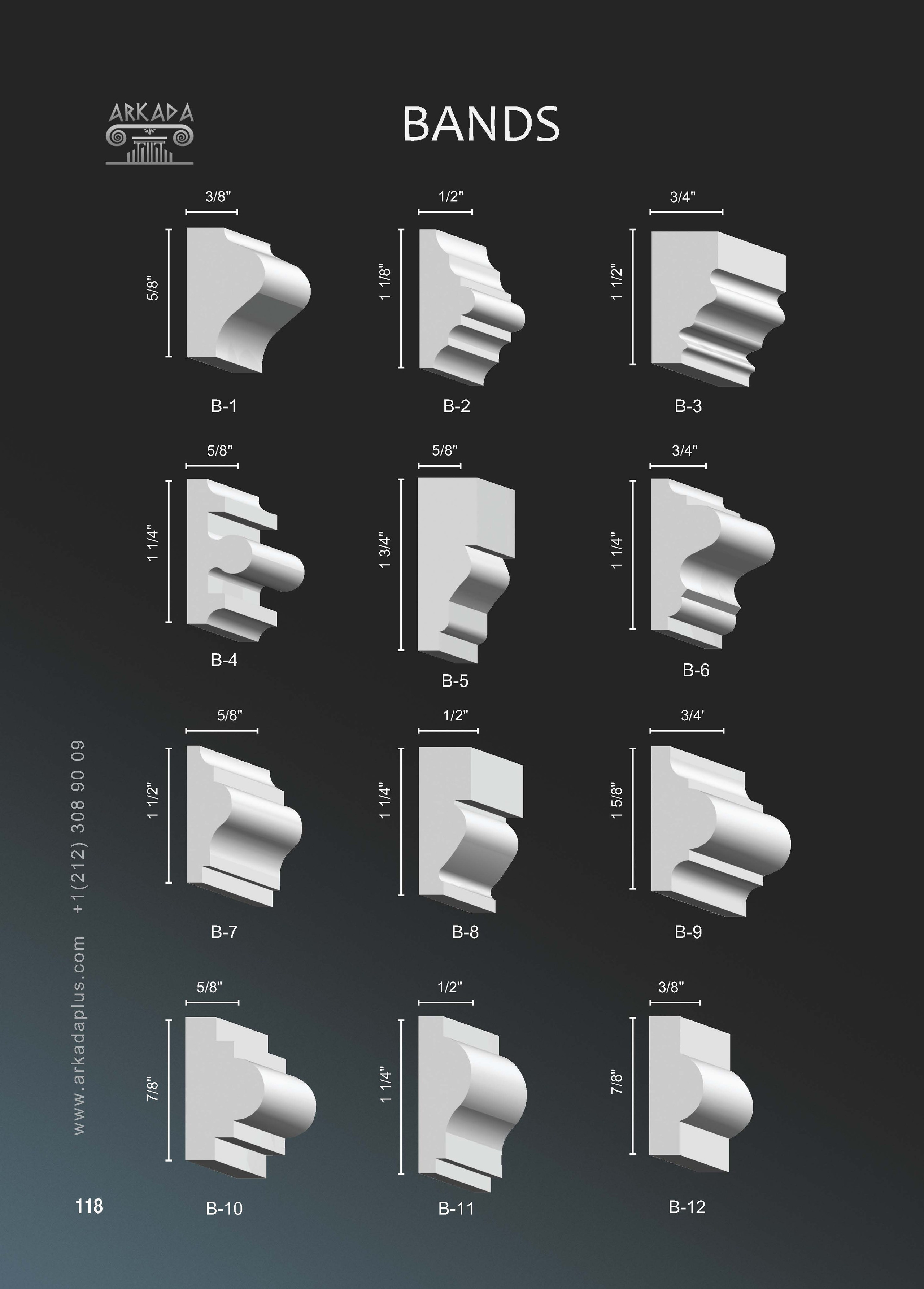 Catalog pages. Plaster molding