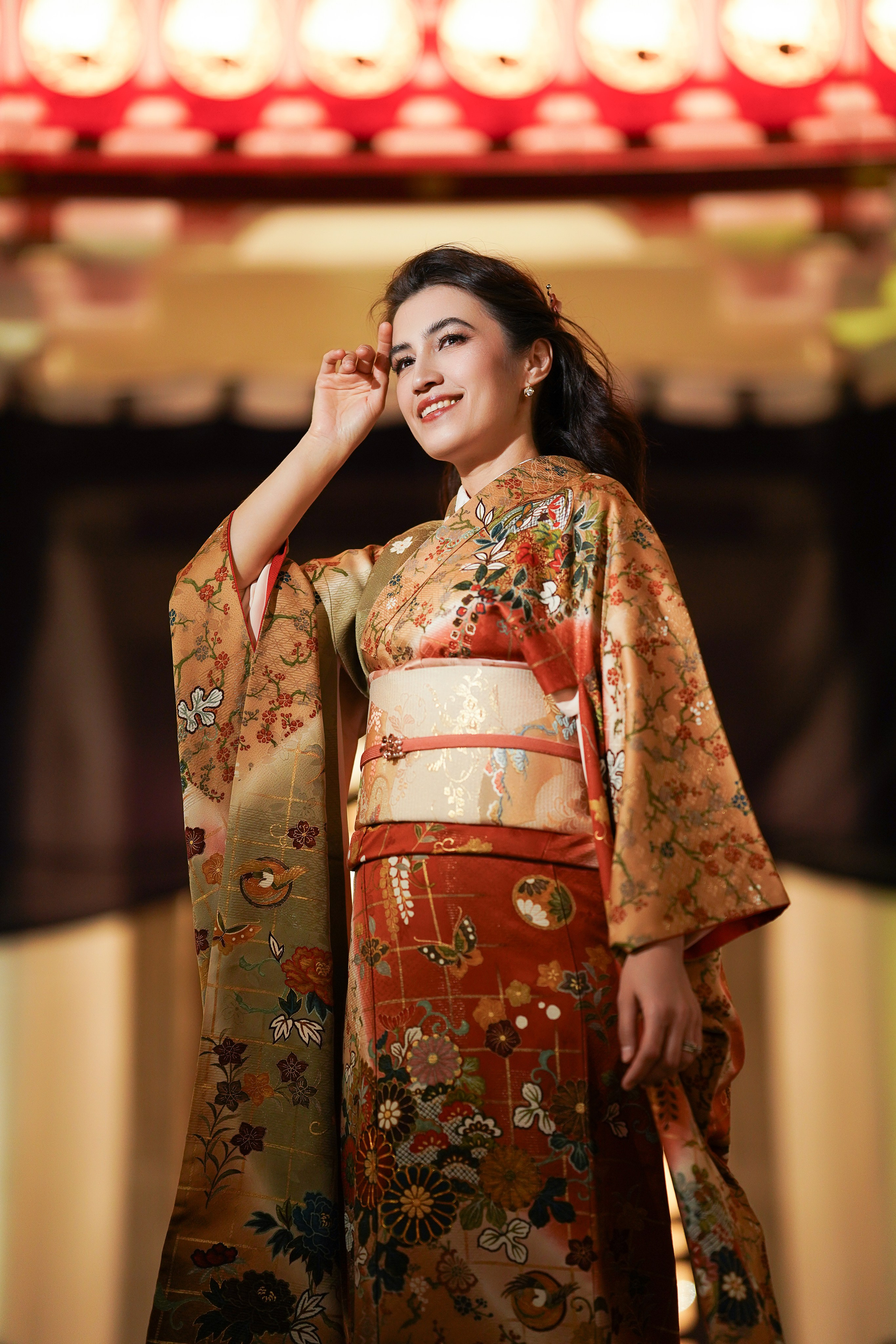 Вечерняя съёмка в Кимоно в Токио. Фотограф в Токио Япония