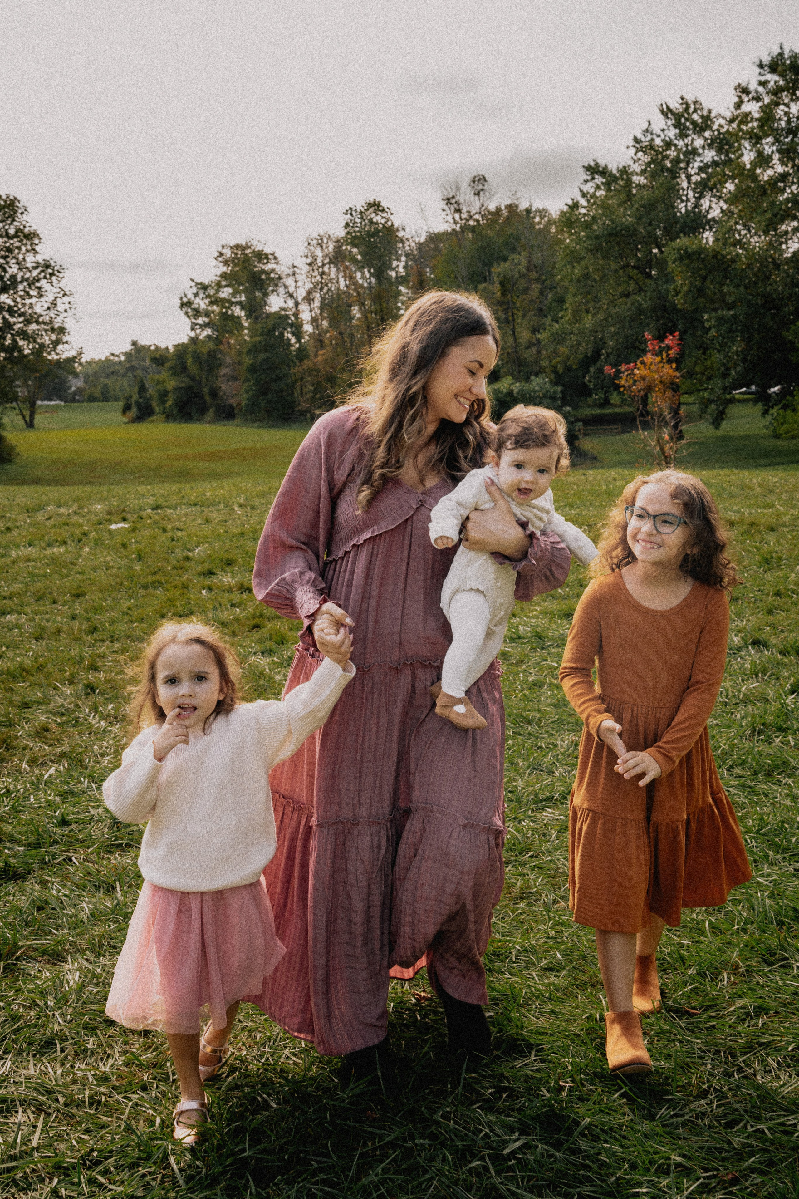 Alina, Vlad and kids outdoor. Wedding and family photographer and videographer PA, NJ, NY, DE, MD