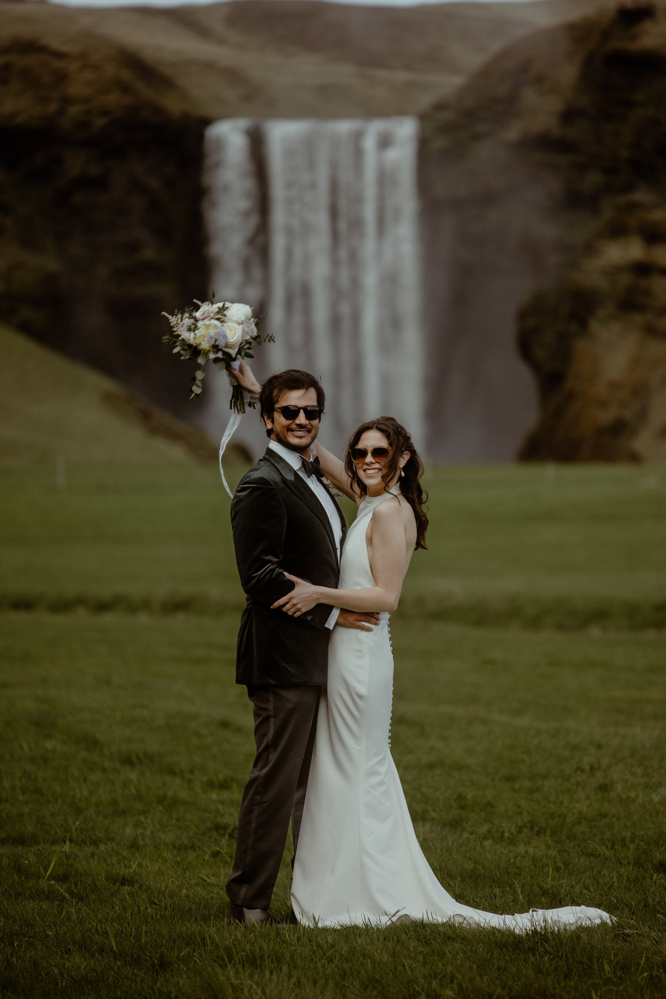 Iceland elopement at endless black sand beach. Iceland elopement photographer & videographer