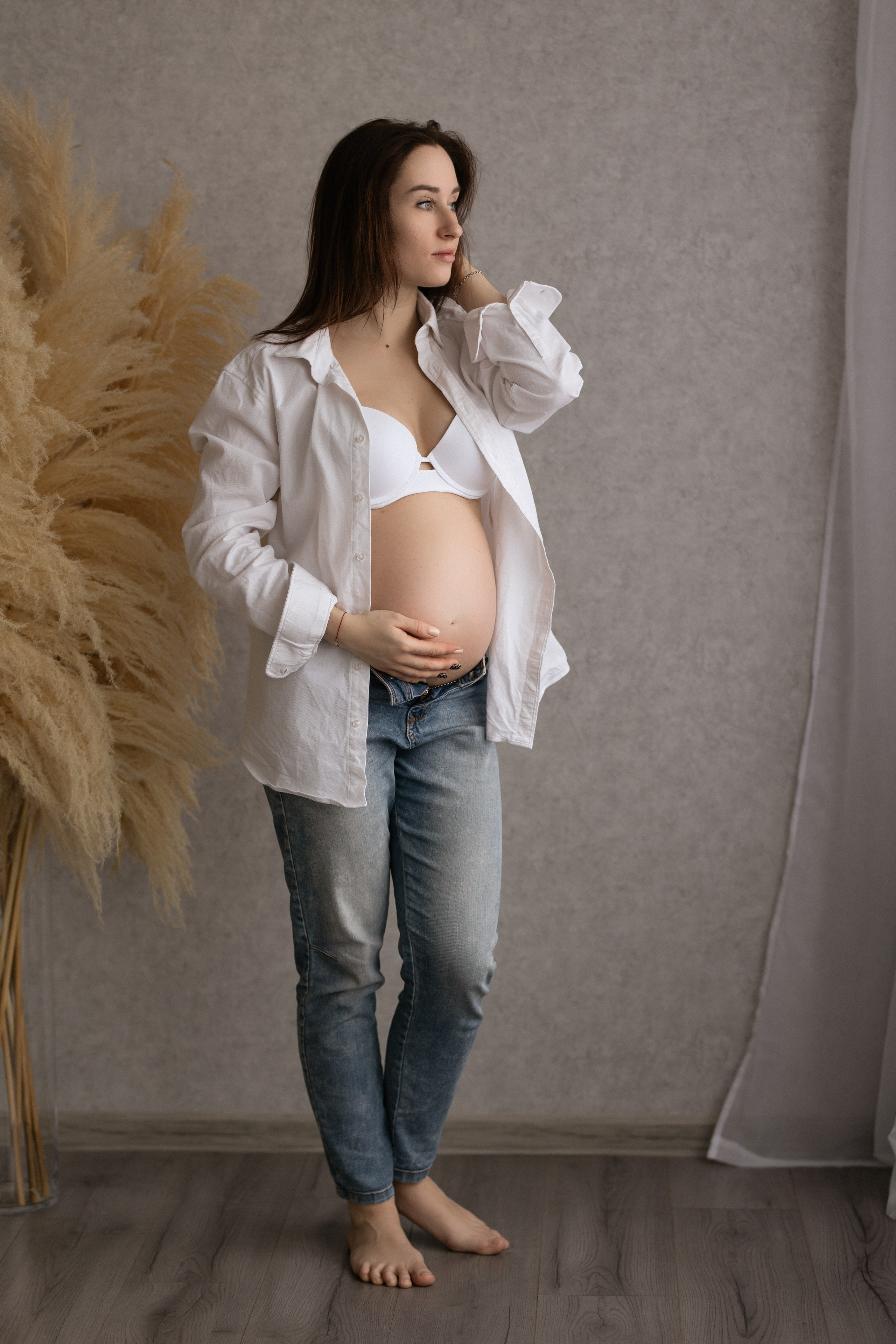 Laukimo (nėščiosios) fotosesija Marijampolėje, fotostudijoje