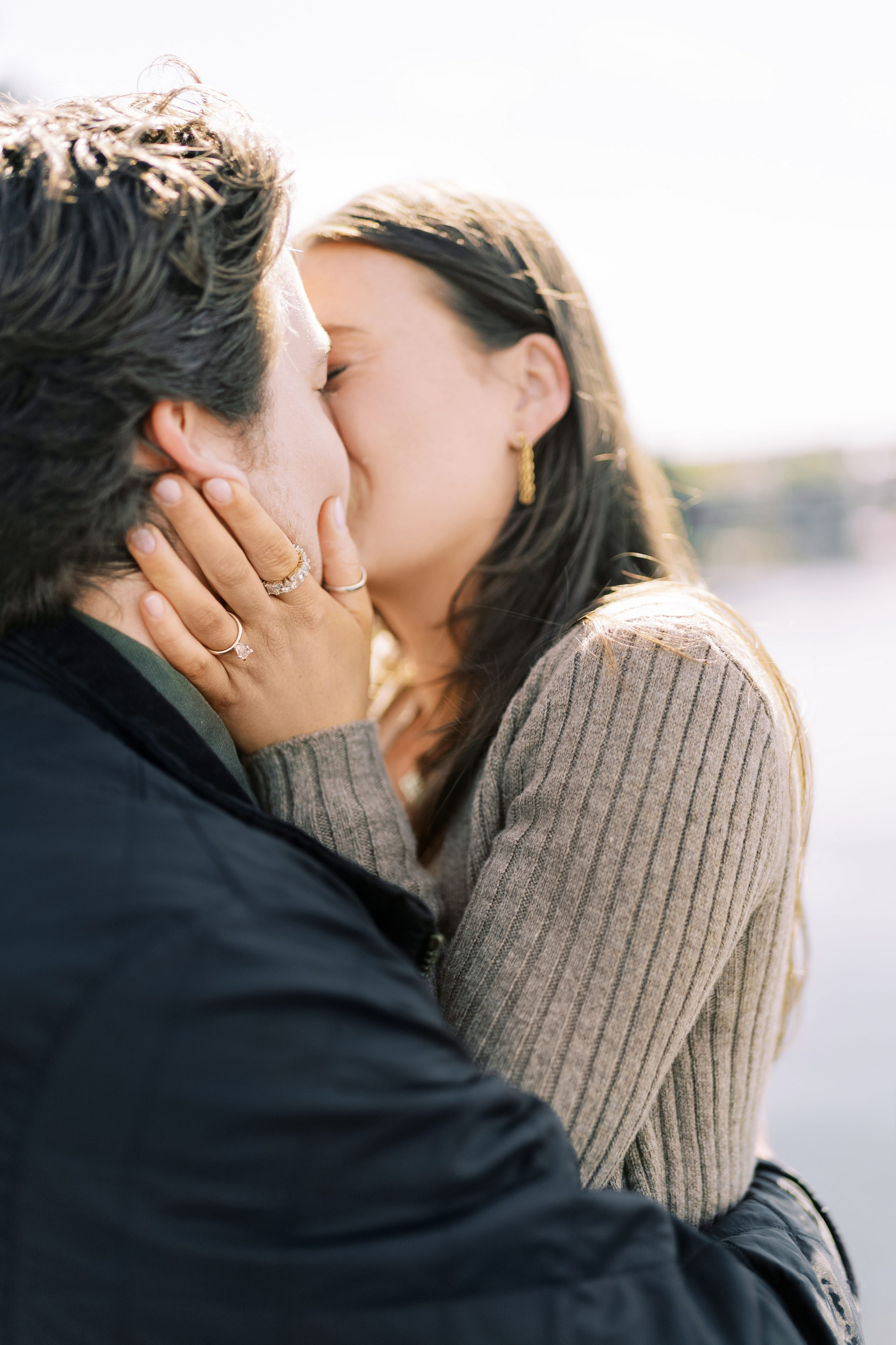 Engagement photo shoot Jake & Caroline / May 2024. Marina Park|Kirkland, WA. EVAN ARISTOV WEDDING PHOTOGRAPHY — Seattle Wedding Photographer