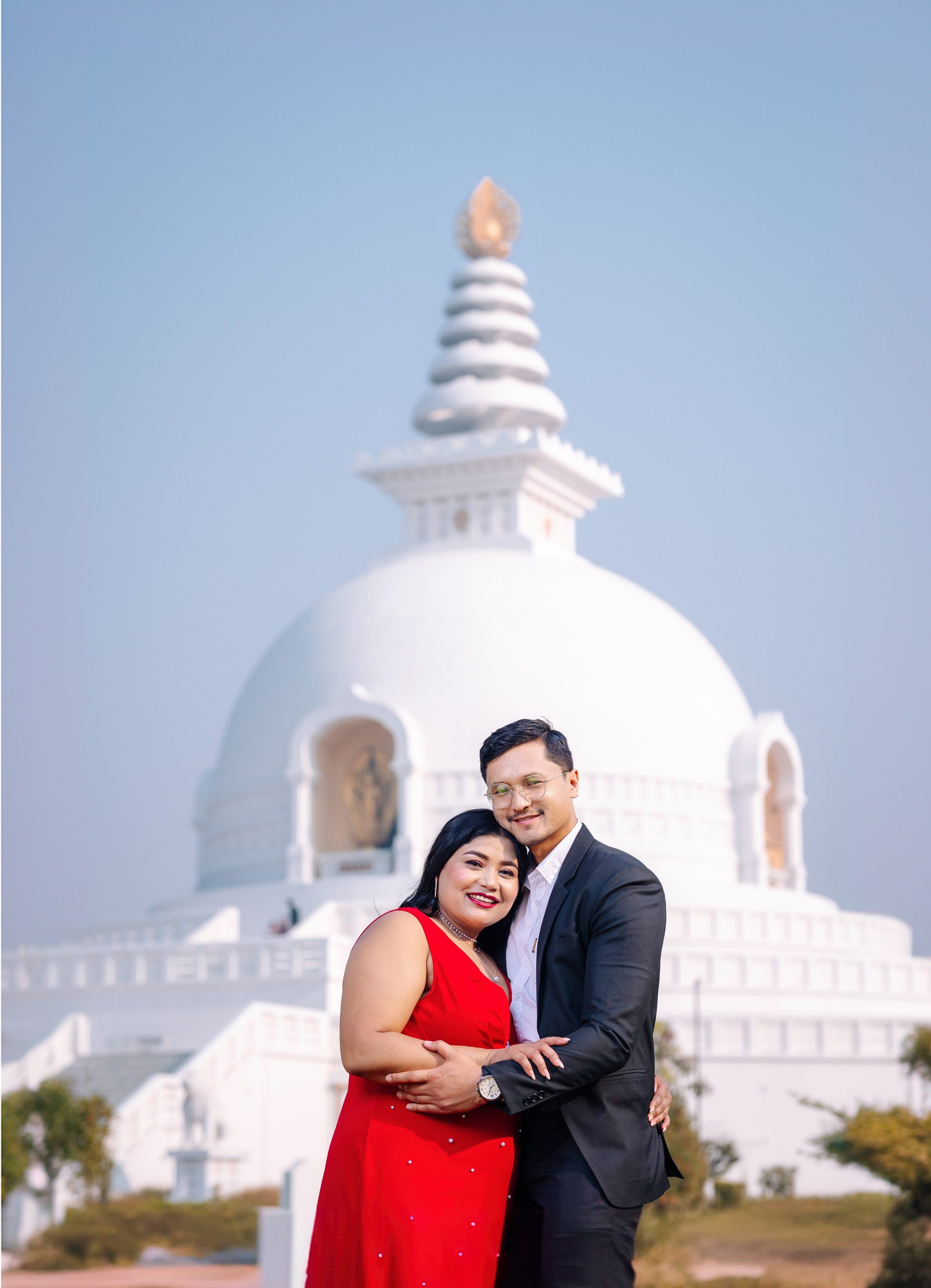 Wedding photography in Nepal, couples at lumbini