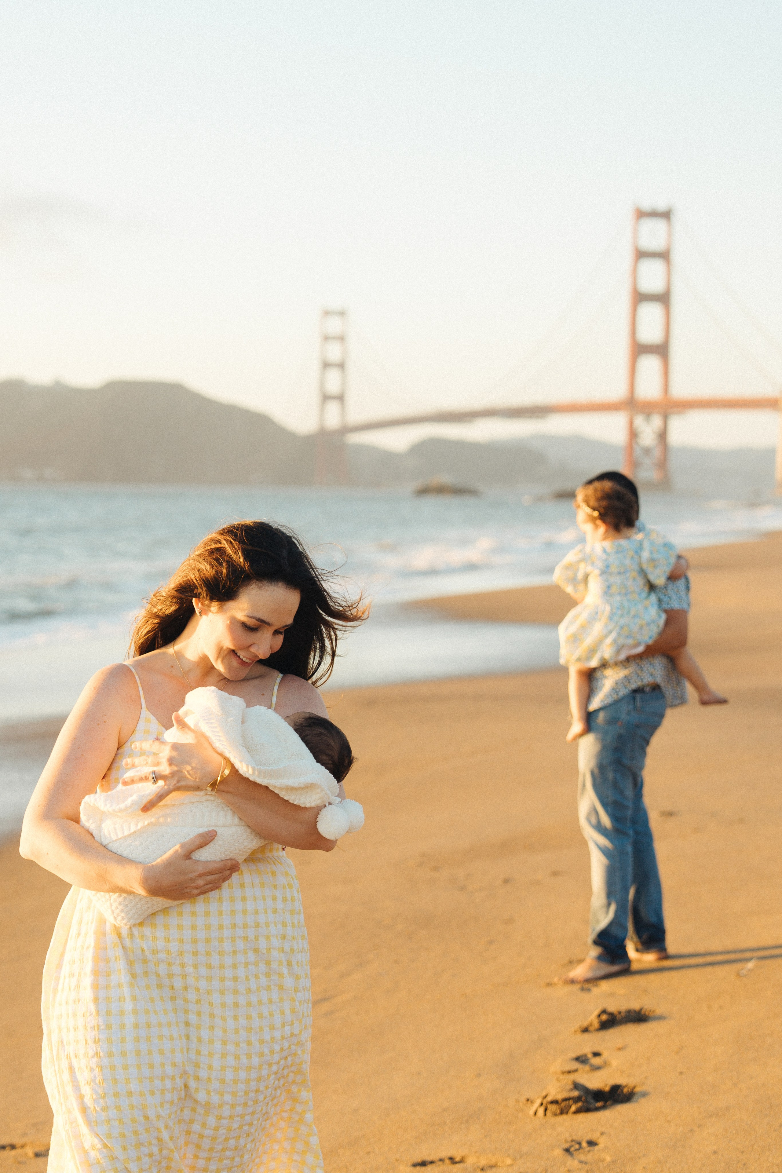 Bri’s growing family at Baker Beach. Soulo Photography | San Francisco Bay Area Based Photographer