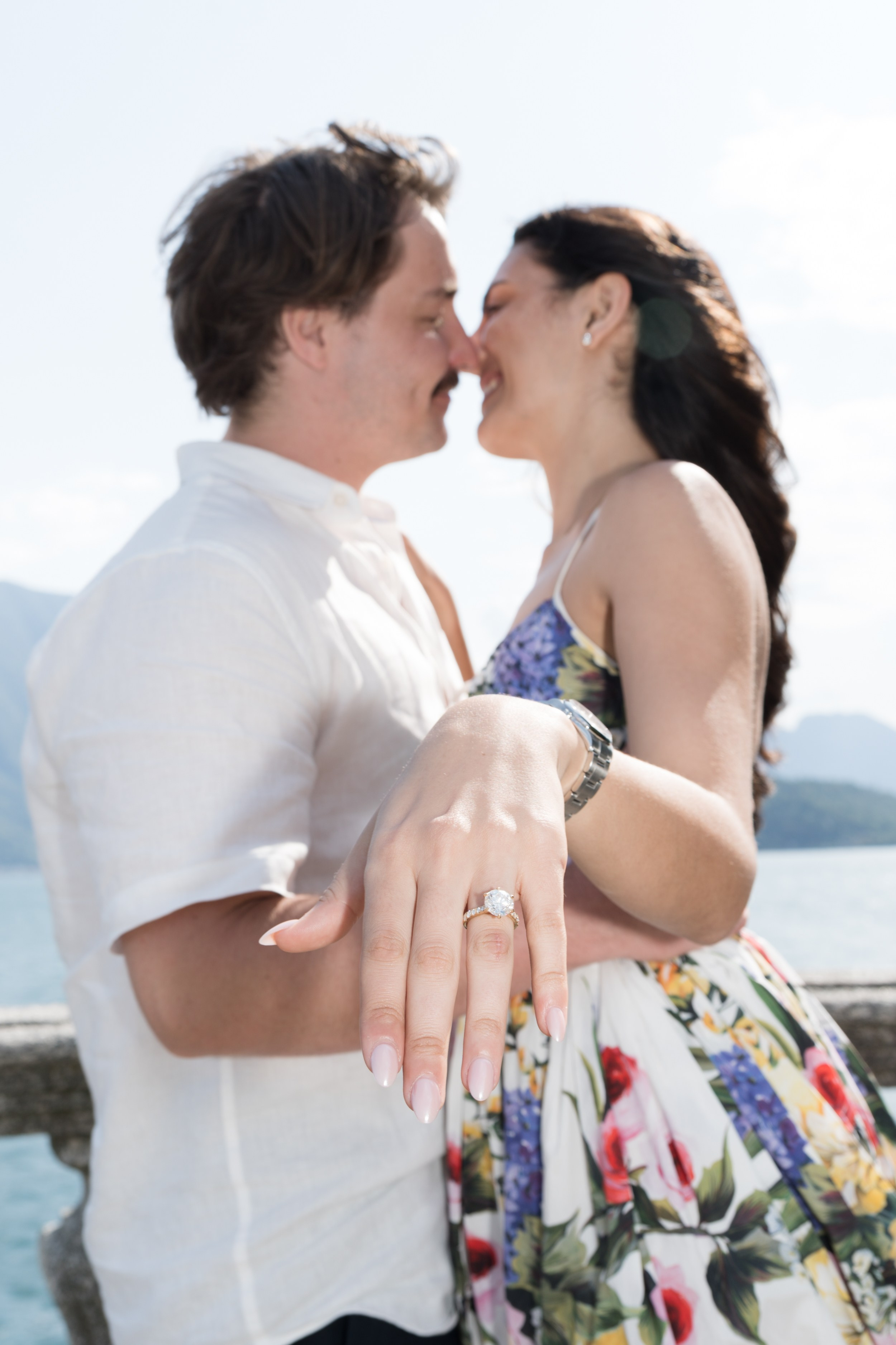 Engagement Photoshoot in Tremezzo. Lake Como Proposal Photographer | Surprise Proposals & Engagements