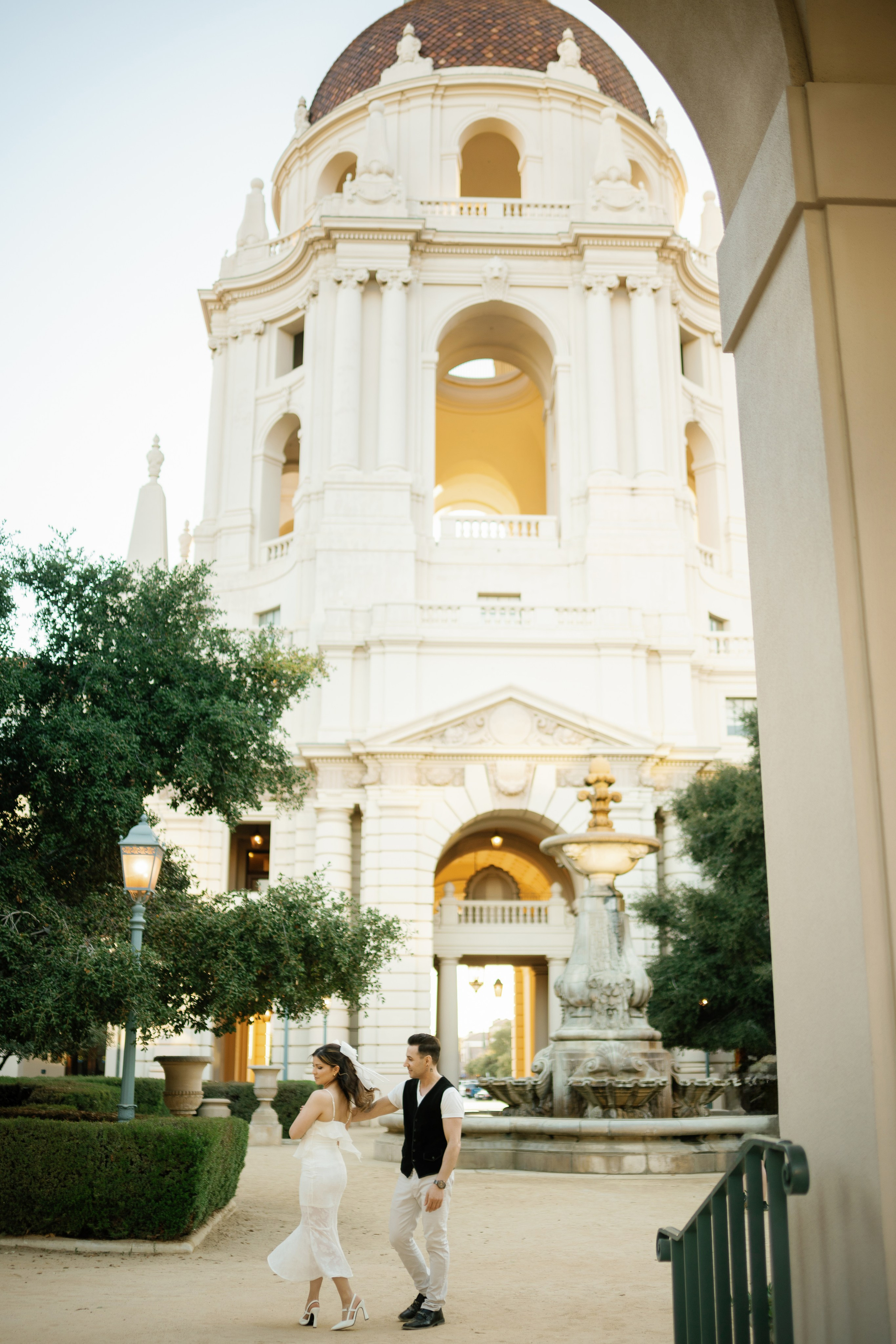 Pasadena City Hall Engagement Photoshoot, California. Wedding Photography & Videography Team in California, Los Angeles, San Francisco, San Diego and Travel
