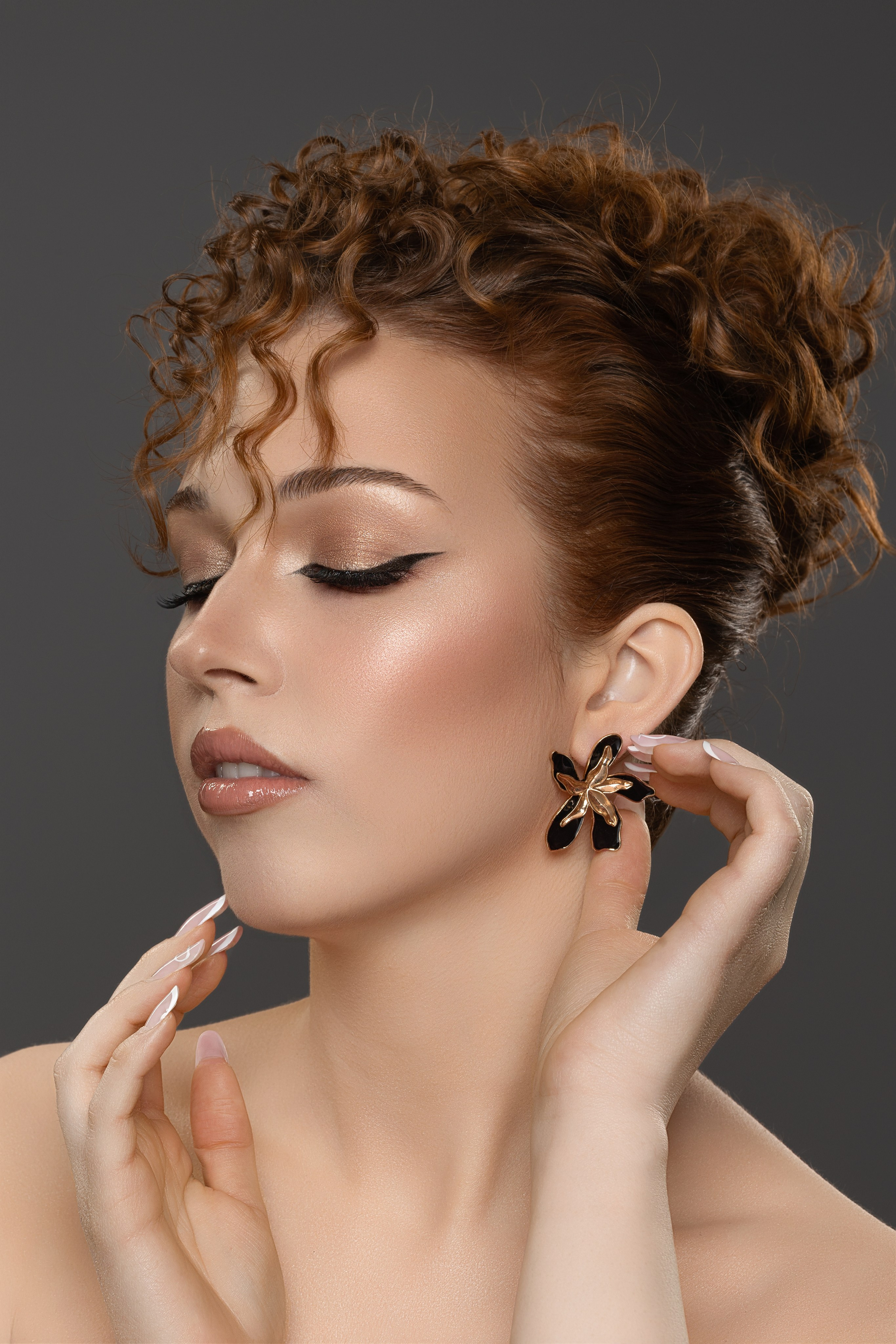 Editorial beauty look created by Milan-based makeup artist